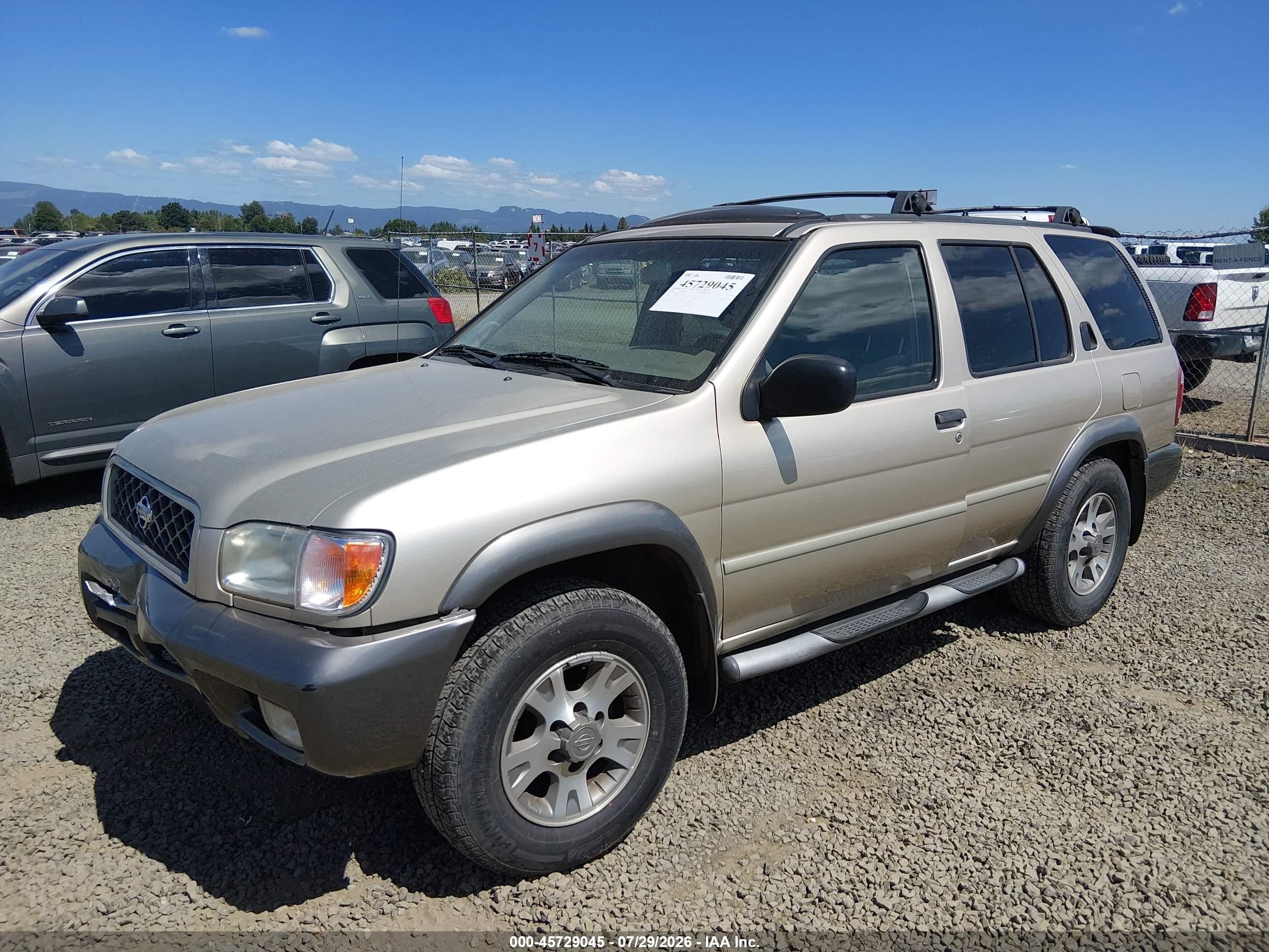 2001 Nissan Pathfinder Se Gold vin: JN8DR09Y11W570267