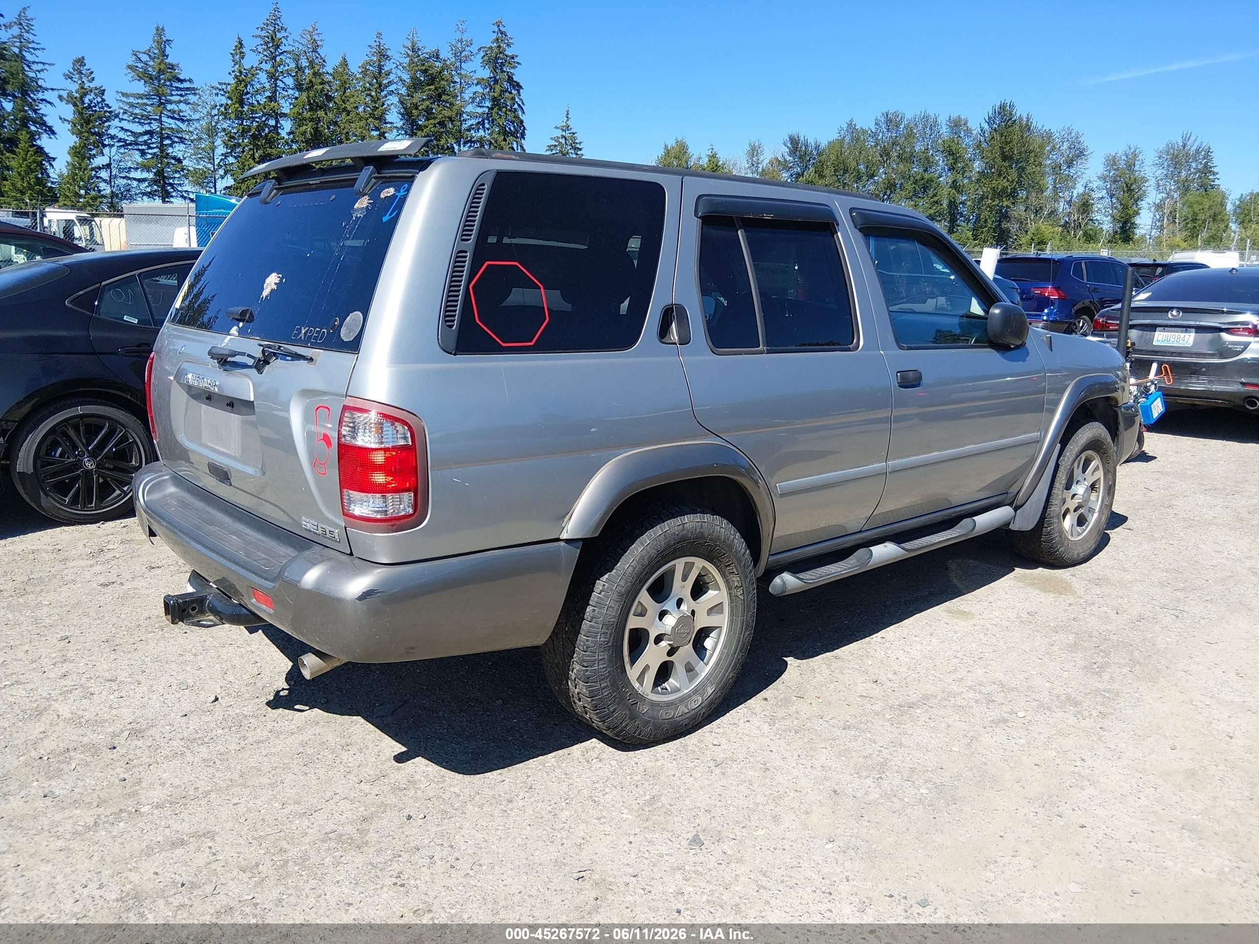 2001 Nissan Pathfinder Se Blue vin: JN8DR09Y11W584024