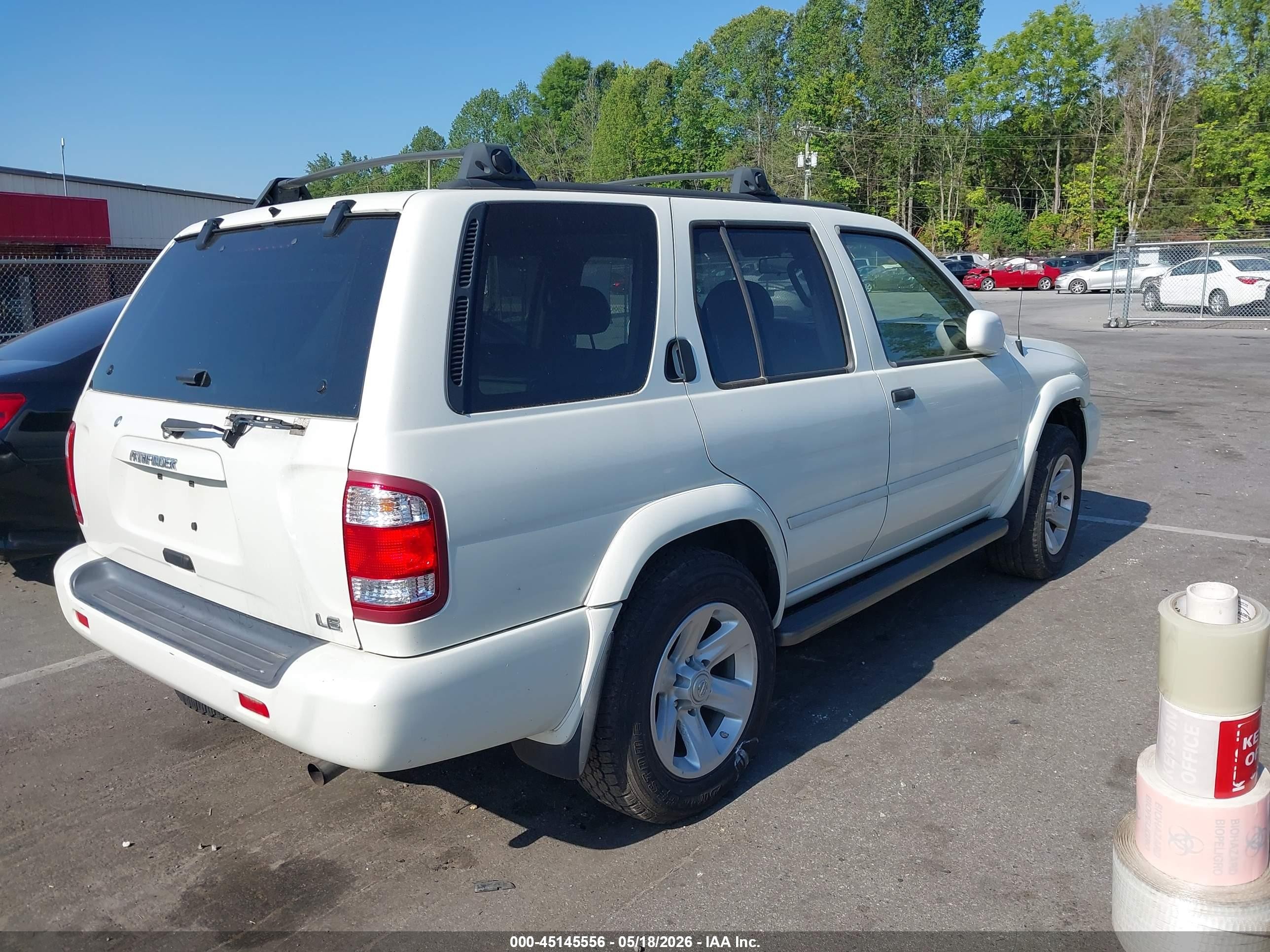 2003 Nissan Pathfinder Le White vin: JN8DR09Y23W838648