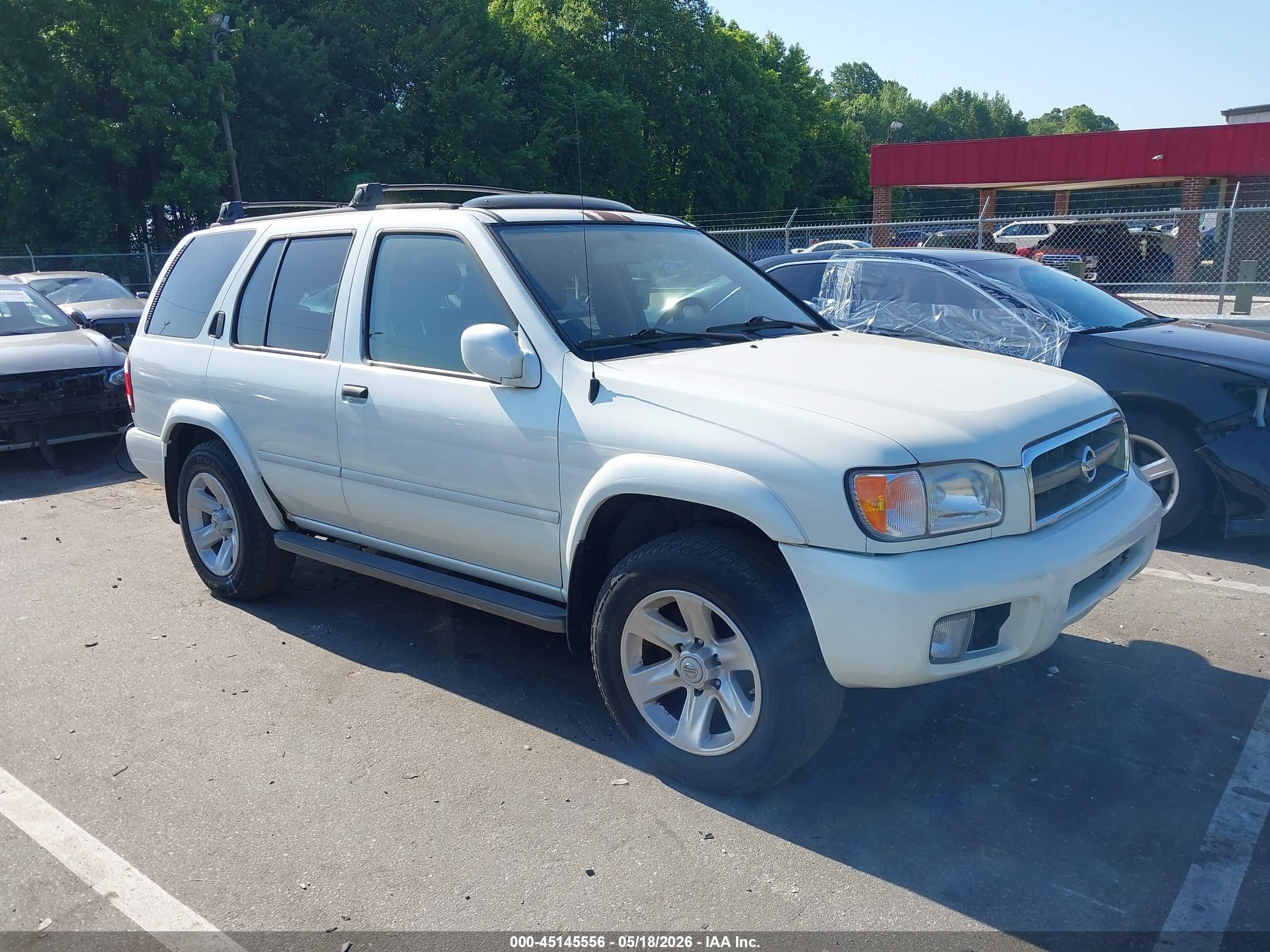 2003 Nissan Pathfinder Le White vin: JN8DR09Y23W838648