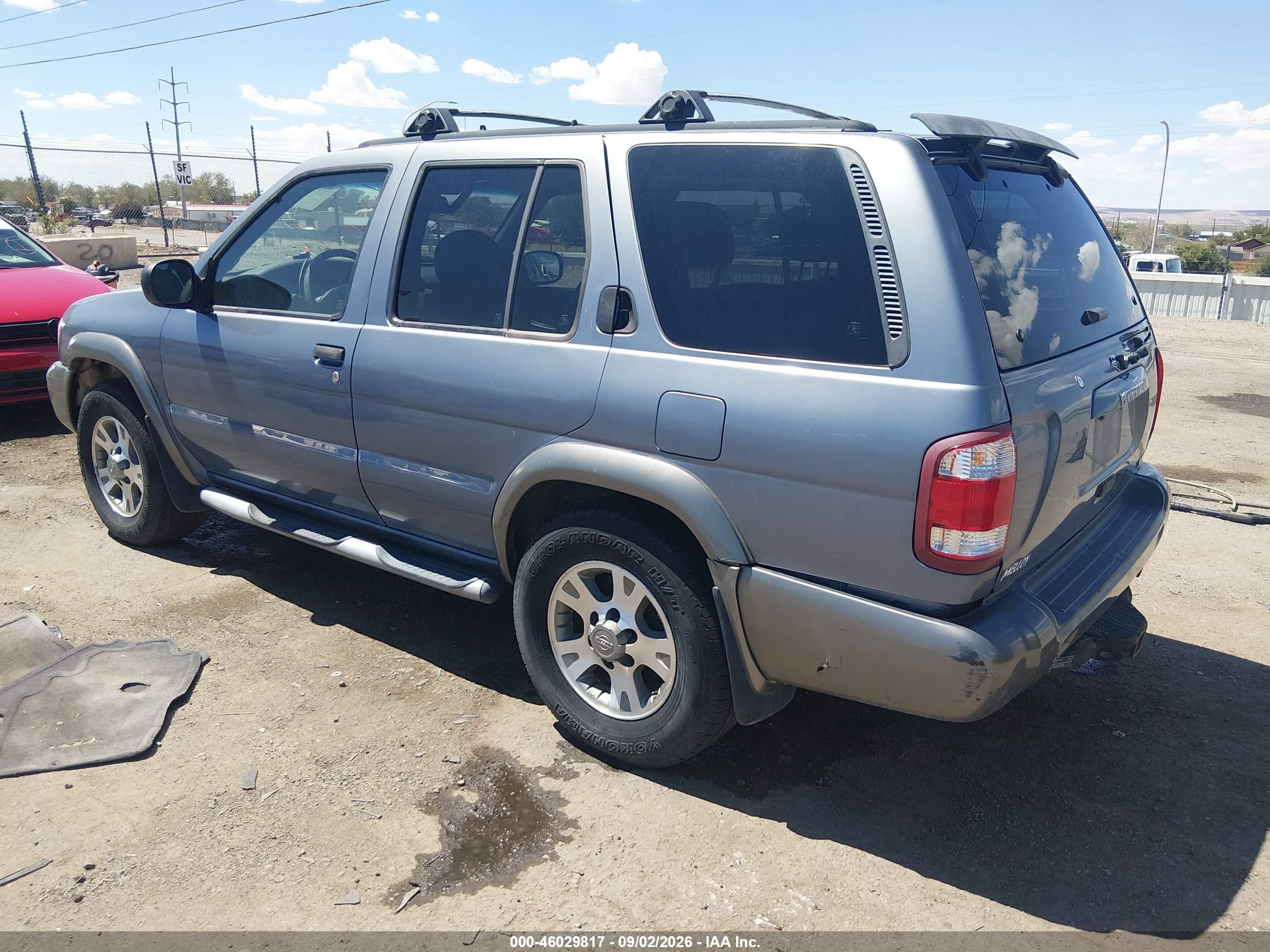 2001 Nissan Pathfinder Se Gray vin: JN8DR09Y31W602300