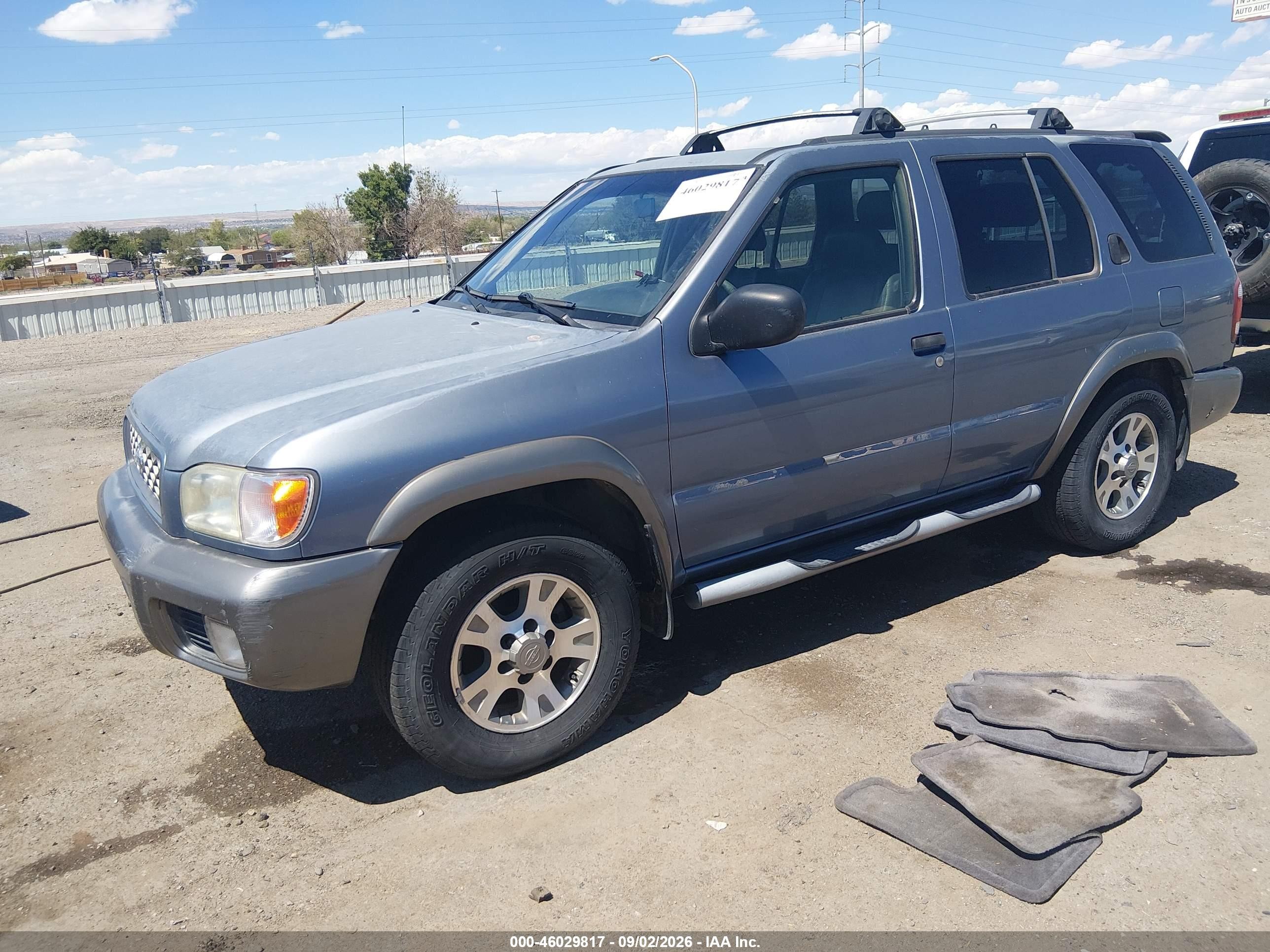 2001 Nissan Pathfinder Se Gray vin: JN8DR09Y31W602300