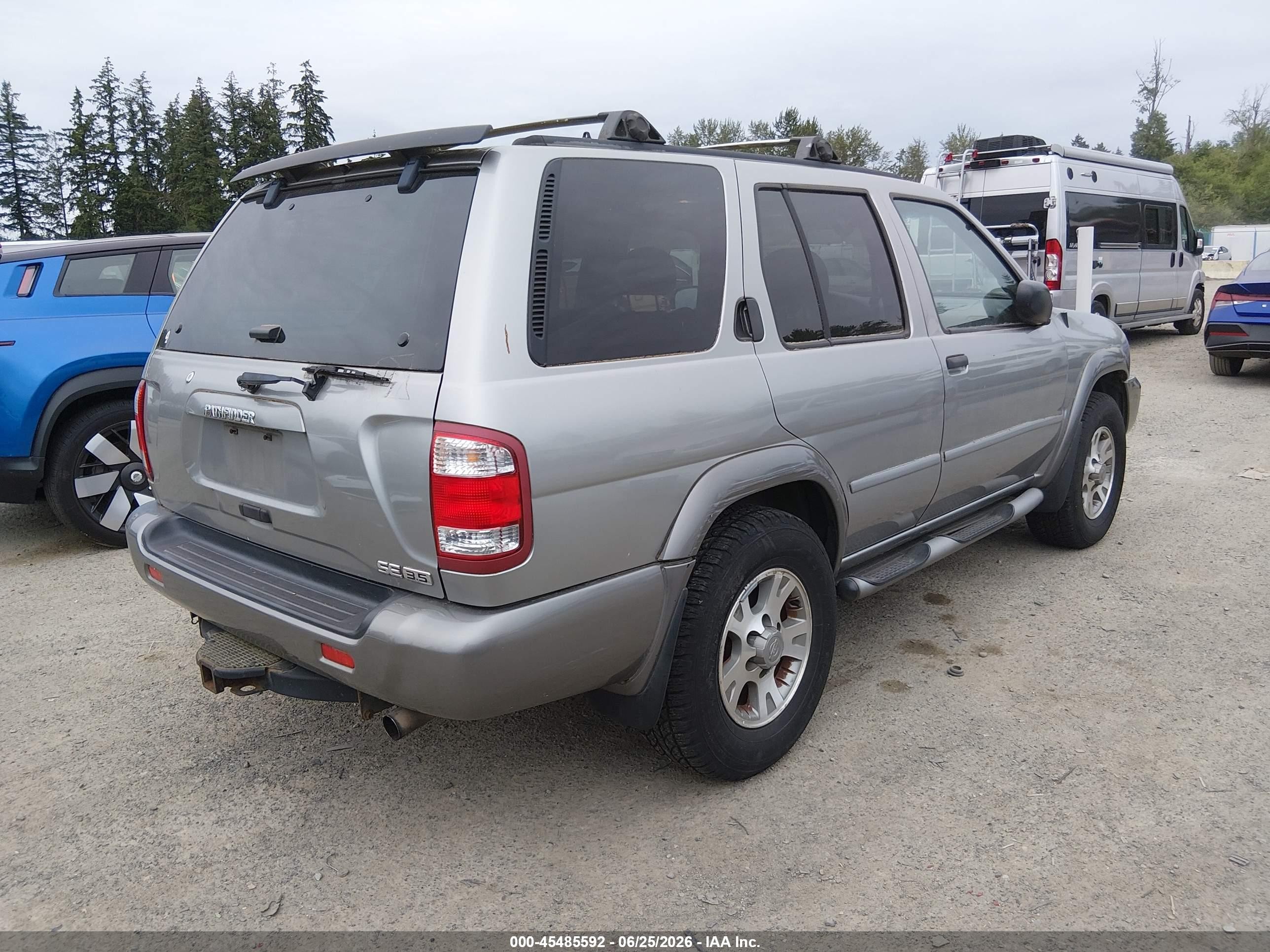 2001 Nissan Pathfinder Se Silver vin: JN8DR09Y31W603656