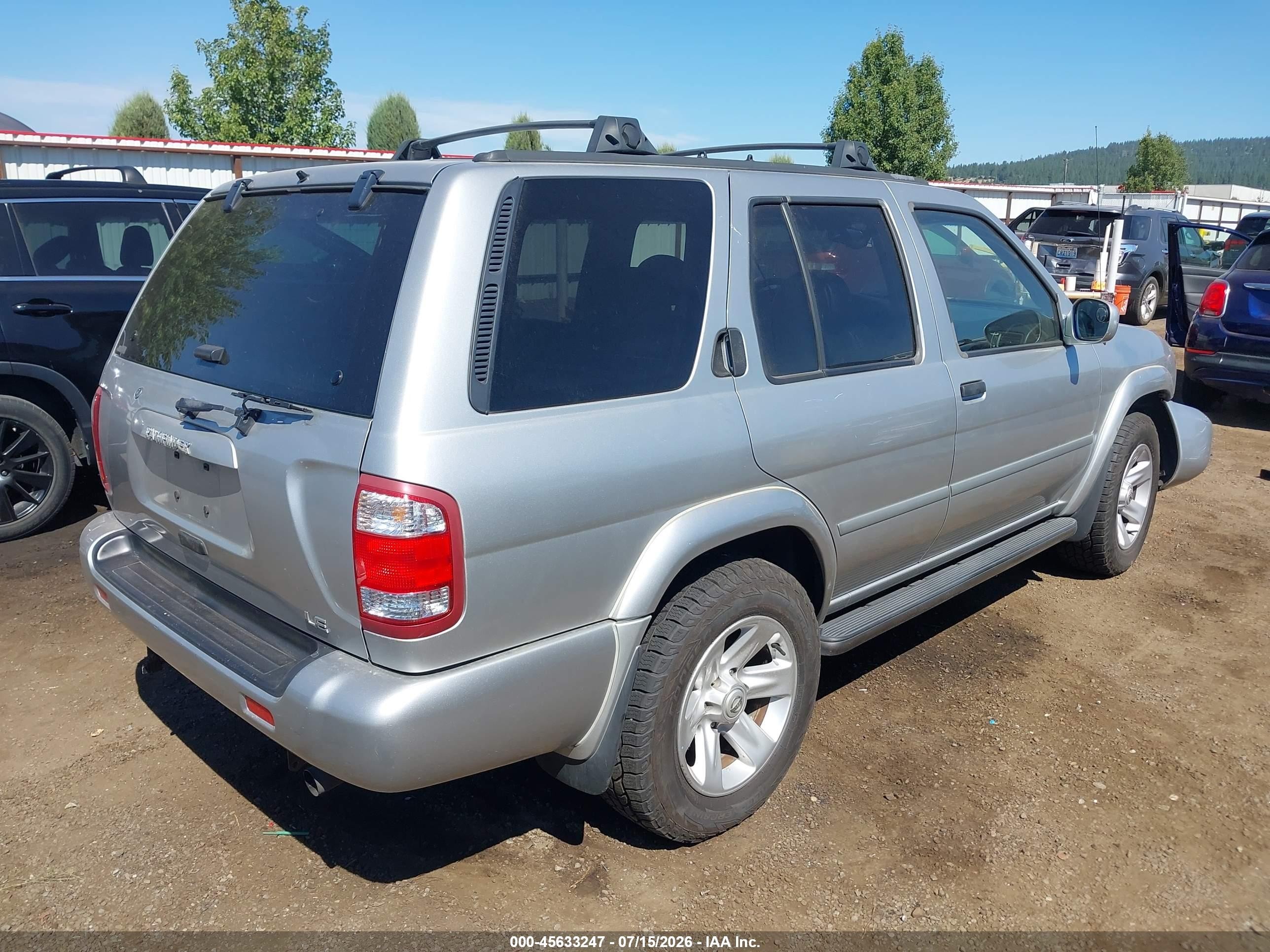 2002 Nissan Pathfinder Le Silver vin: JN8DR09Y32W746172