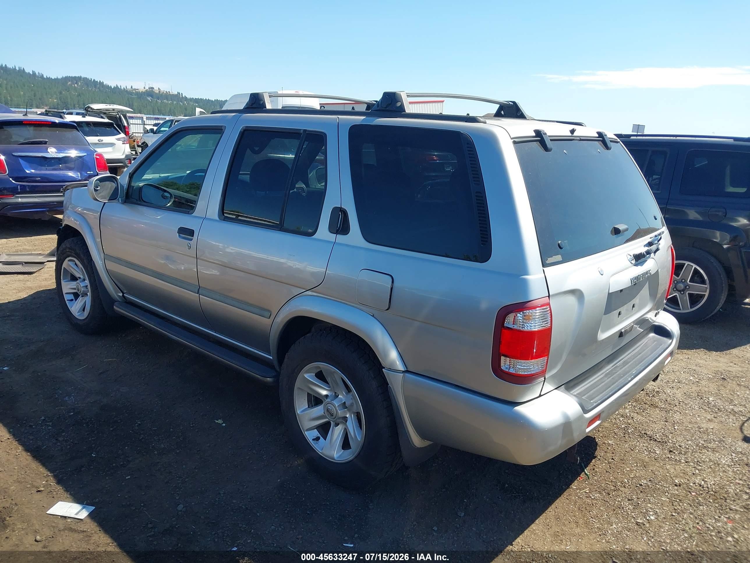 2002 Nissan Pathfinder Le Silver vin: JN8DR09Y32W746172