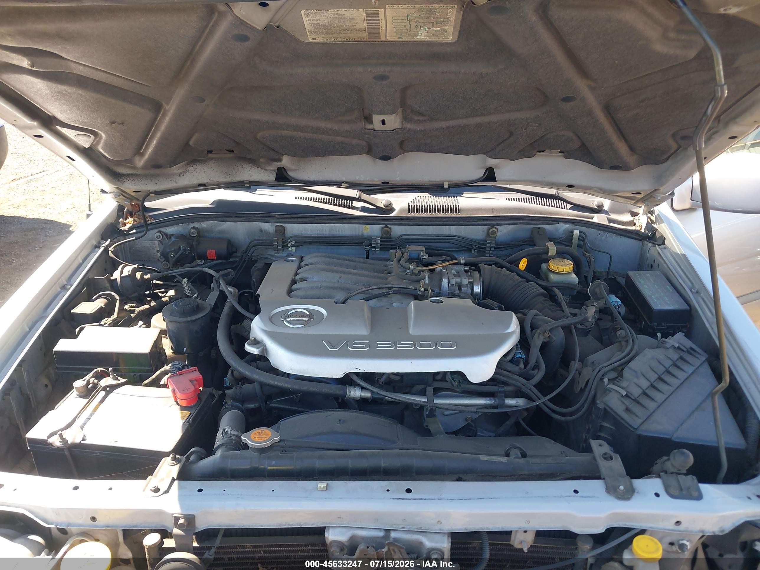 2002 Nissan Pathfinder Le Silver vin: JN8DR09Y32W746172