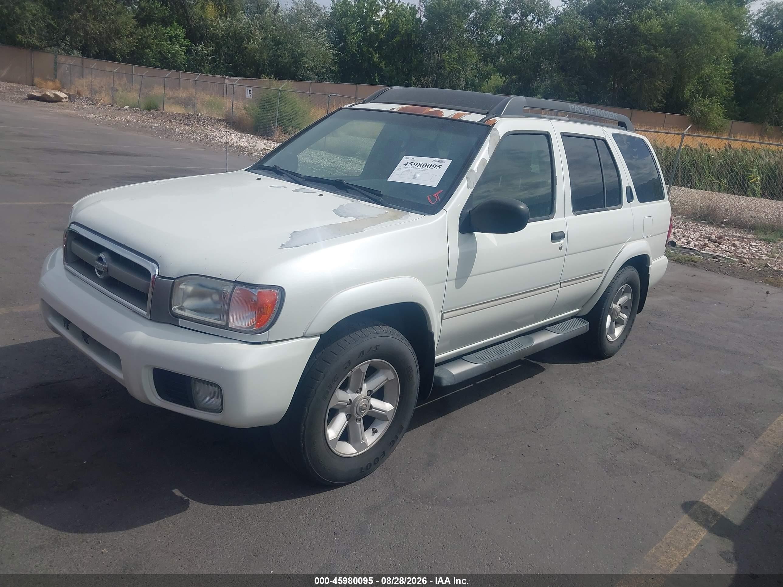 2004 Nissan Pathfinder Se White vin: JN8DR09Y34W912175