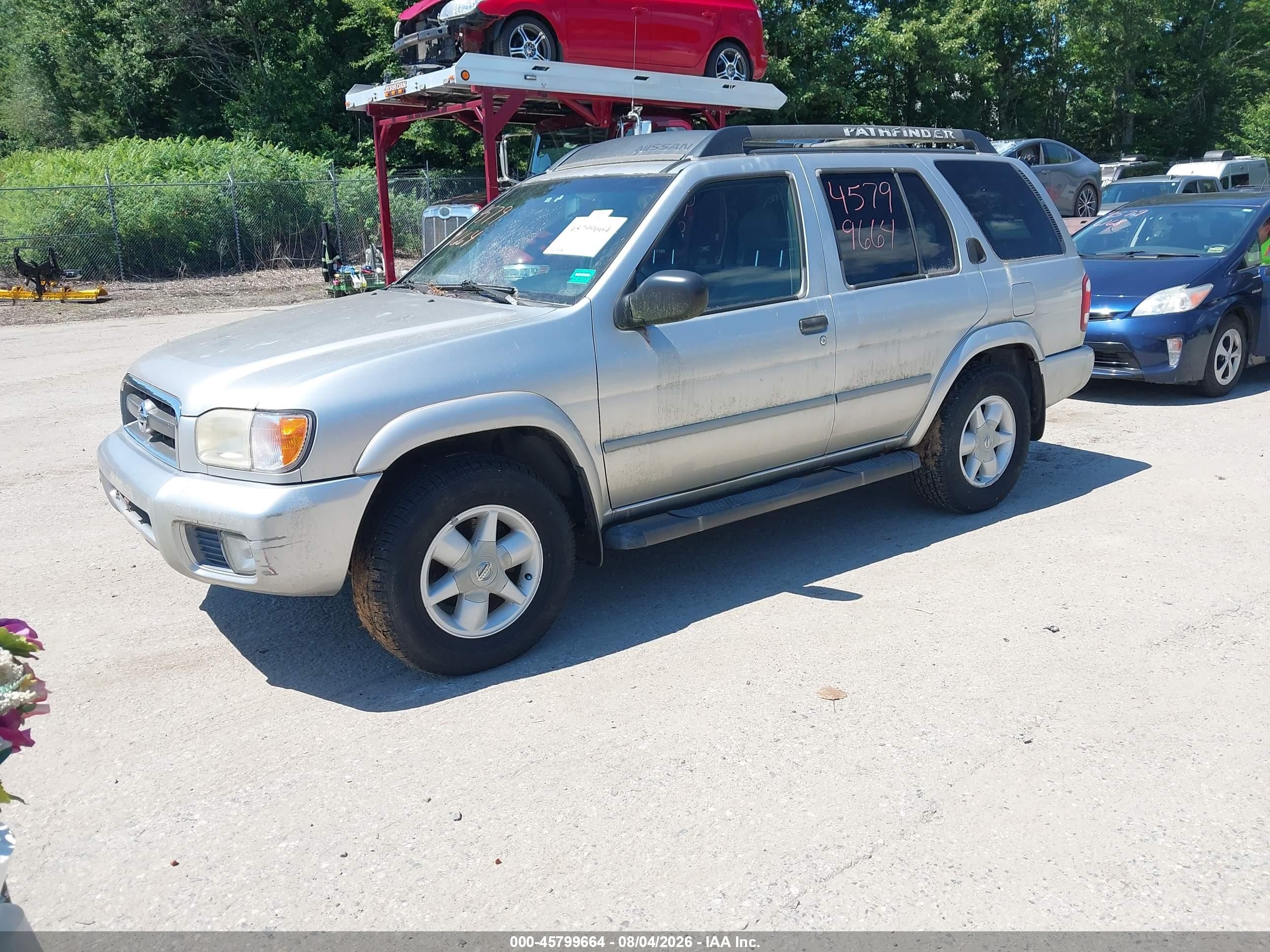 2002 Nissan Pathfinder Se Silver vin: JN8DR09Y52W726182