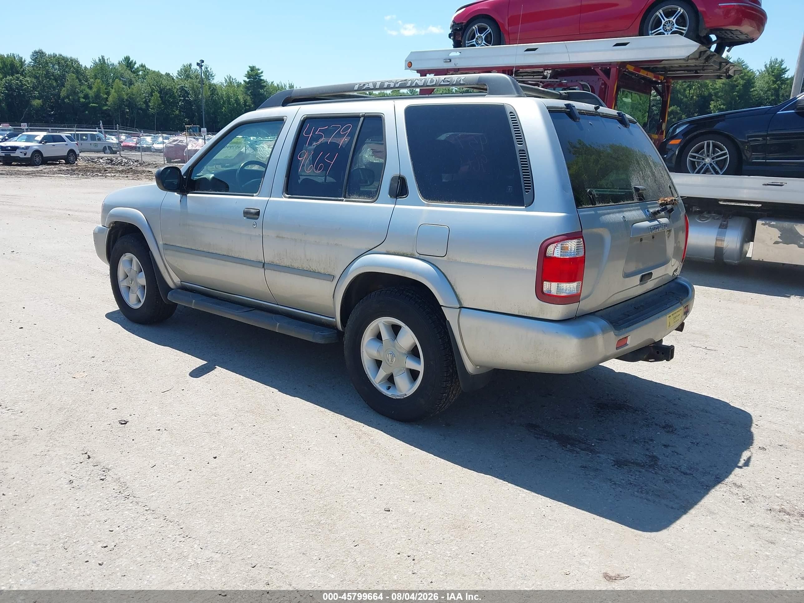 2002 Nissan Pathfinder Se Silver vin: JN8DR09Y52W726182