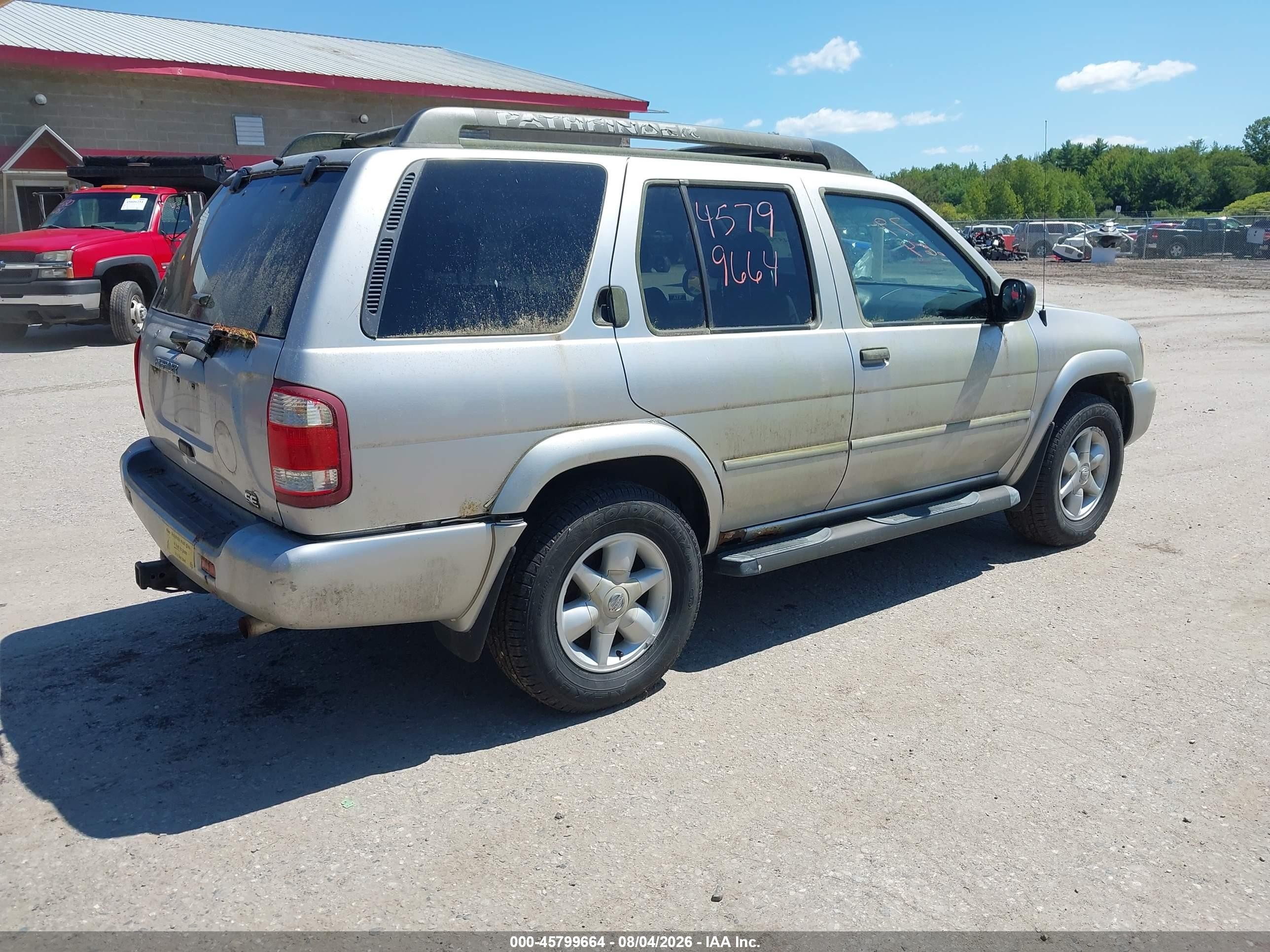 2002 Nissan Pathfinder Se Silver vin: JN8DR09Y52W726182