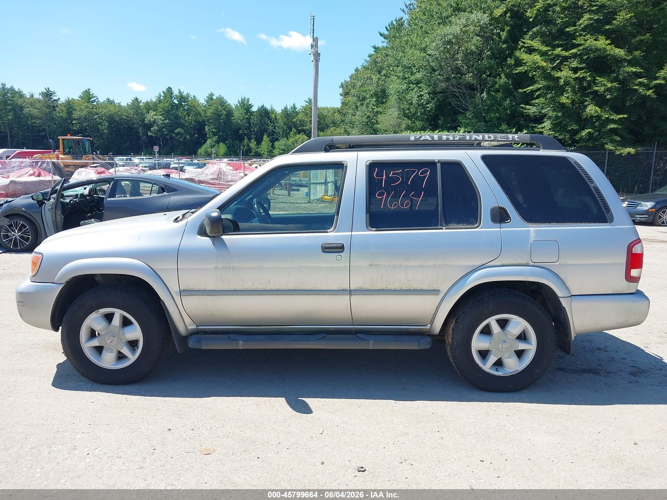 2002 Nissan Pathfinder Se Silver vin: JN8DR09Y52W726182