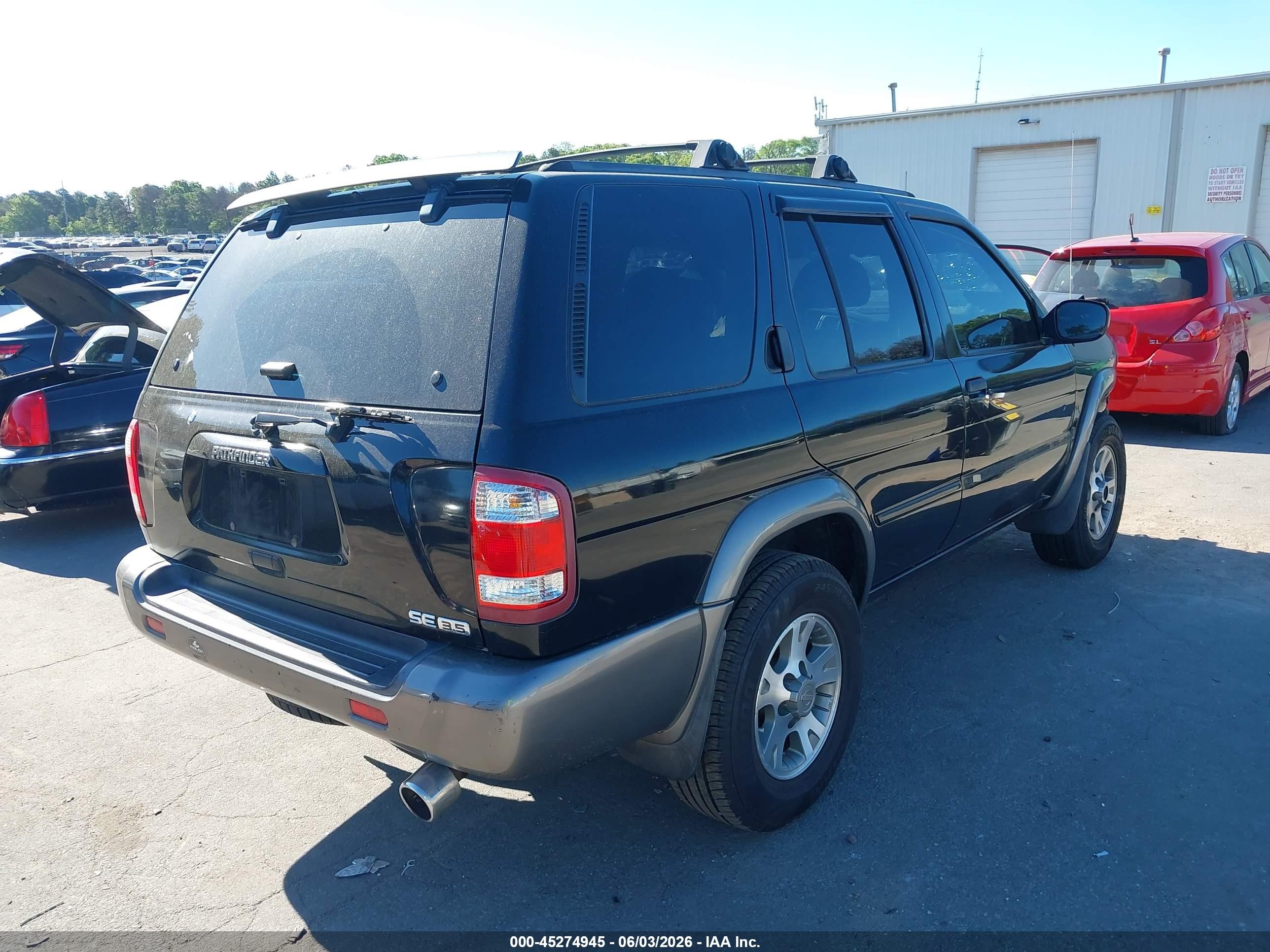 2001 Nissan Pathfinder Se Черный vin: JN8DR09Y61W606907