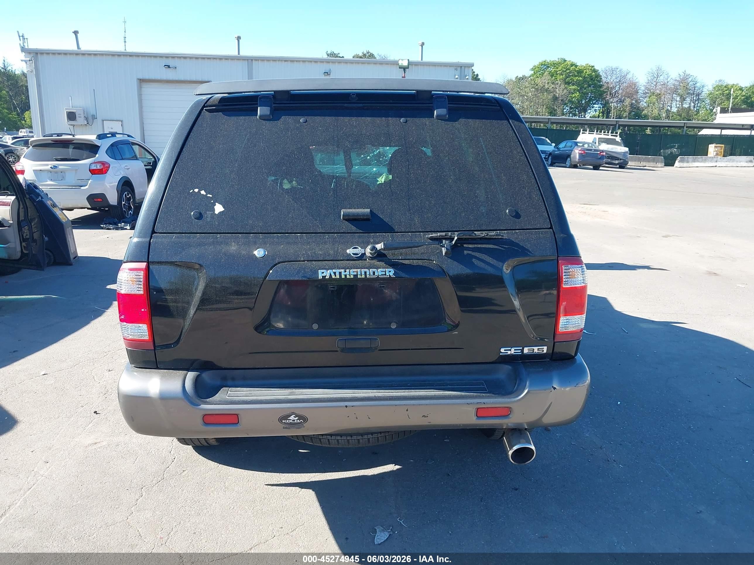 2001 Nissan Pathfinder Se Черный vin: JN8DR09Y61W606907