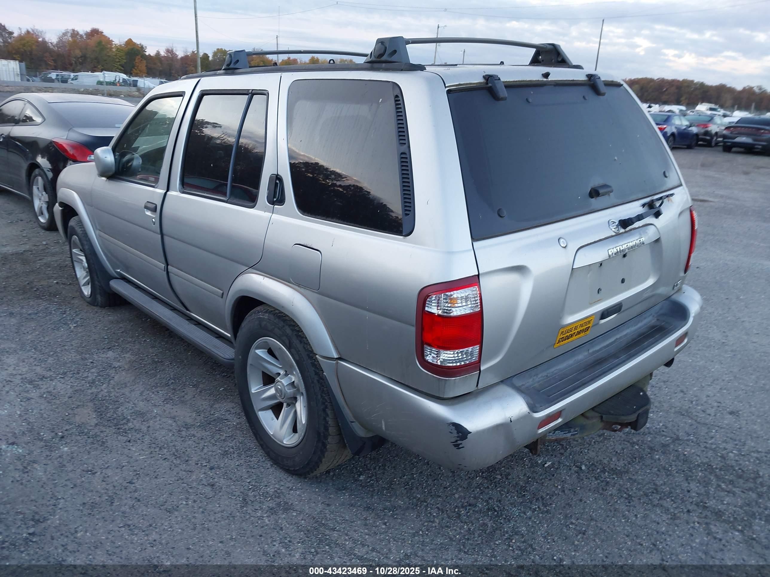 2003 Nissan Pathfinder Le Silver vin: JN8DR09Y63W828348