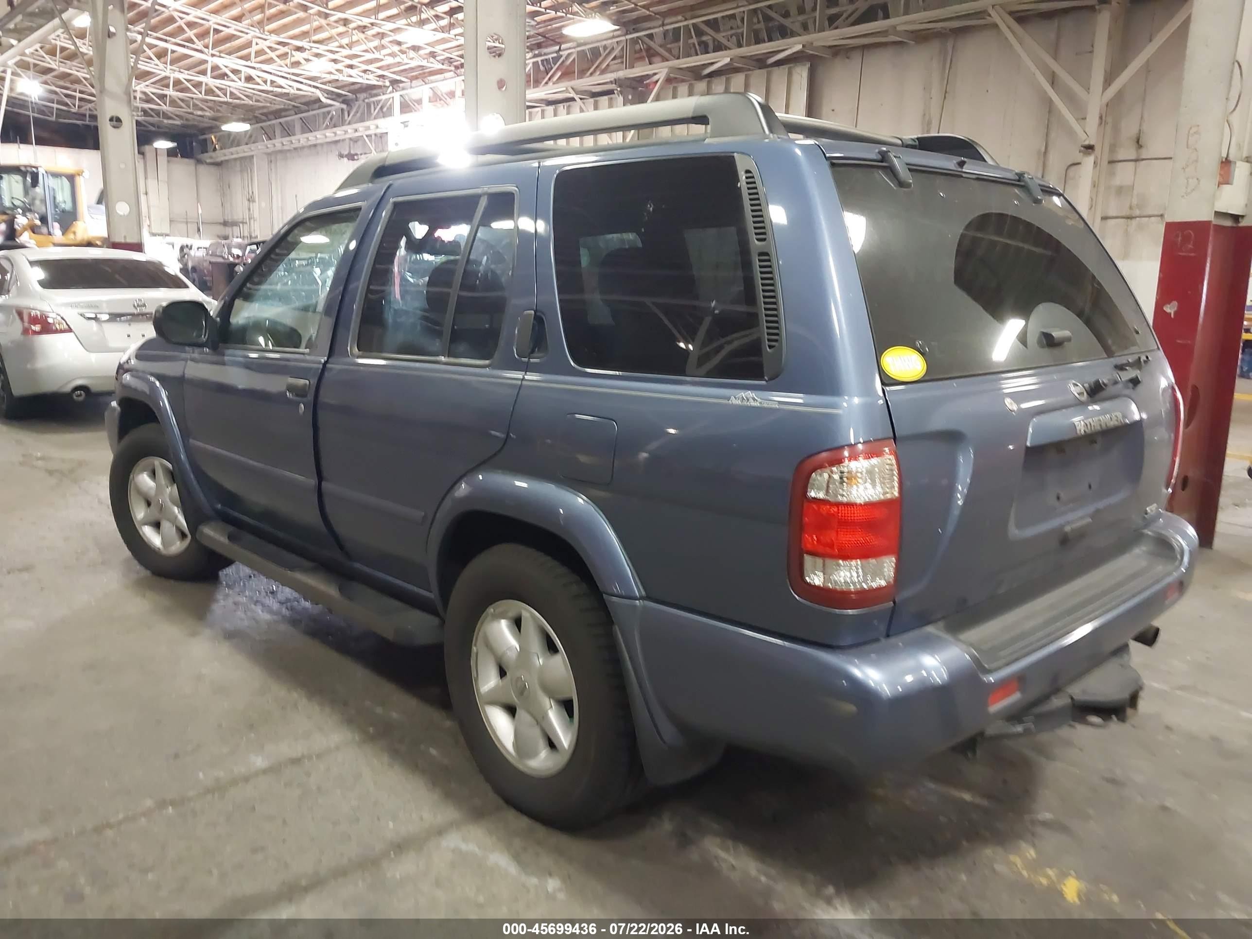 2002 Nissan Pathfinder Se Синий vin: JN8DR09Y72W729987