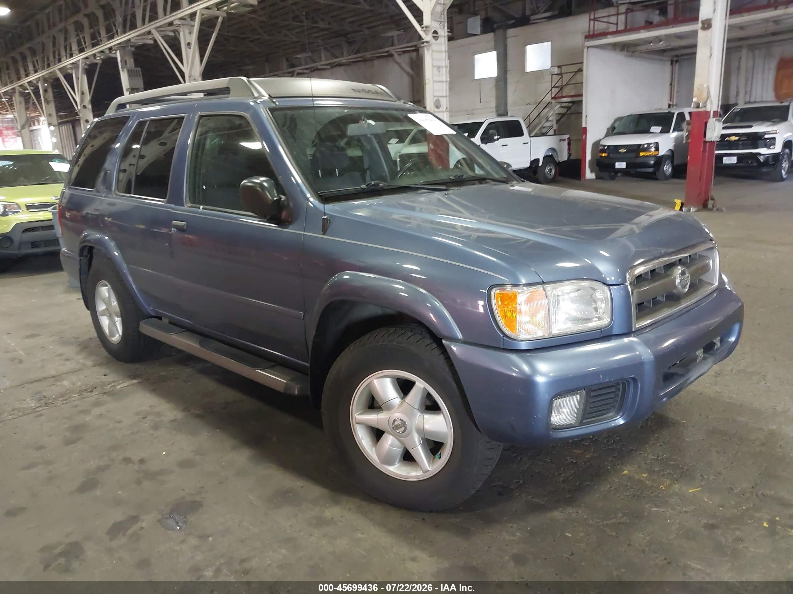 2002 Nissan Pathfinder Se Blue vin: JN8DR09Y72W729987