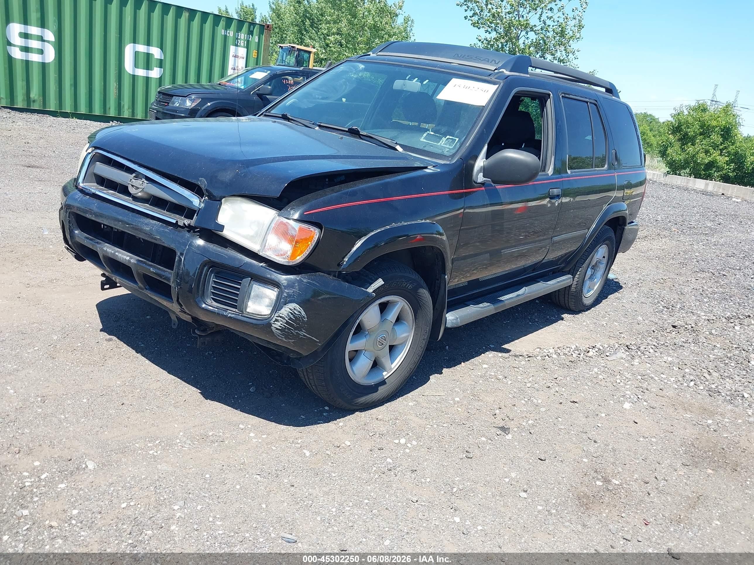 2002 Nissan Pathfinder Se Черный vin: JN8DR09Y92W730171