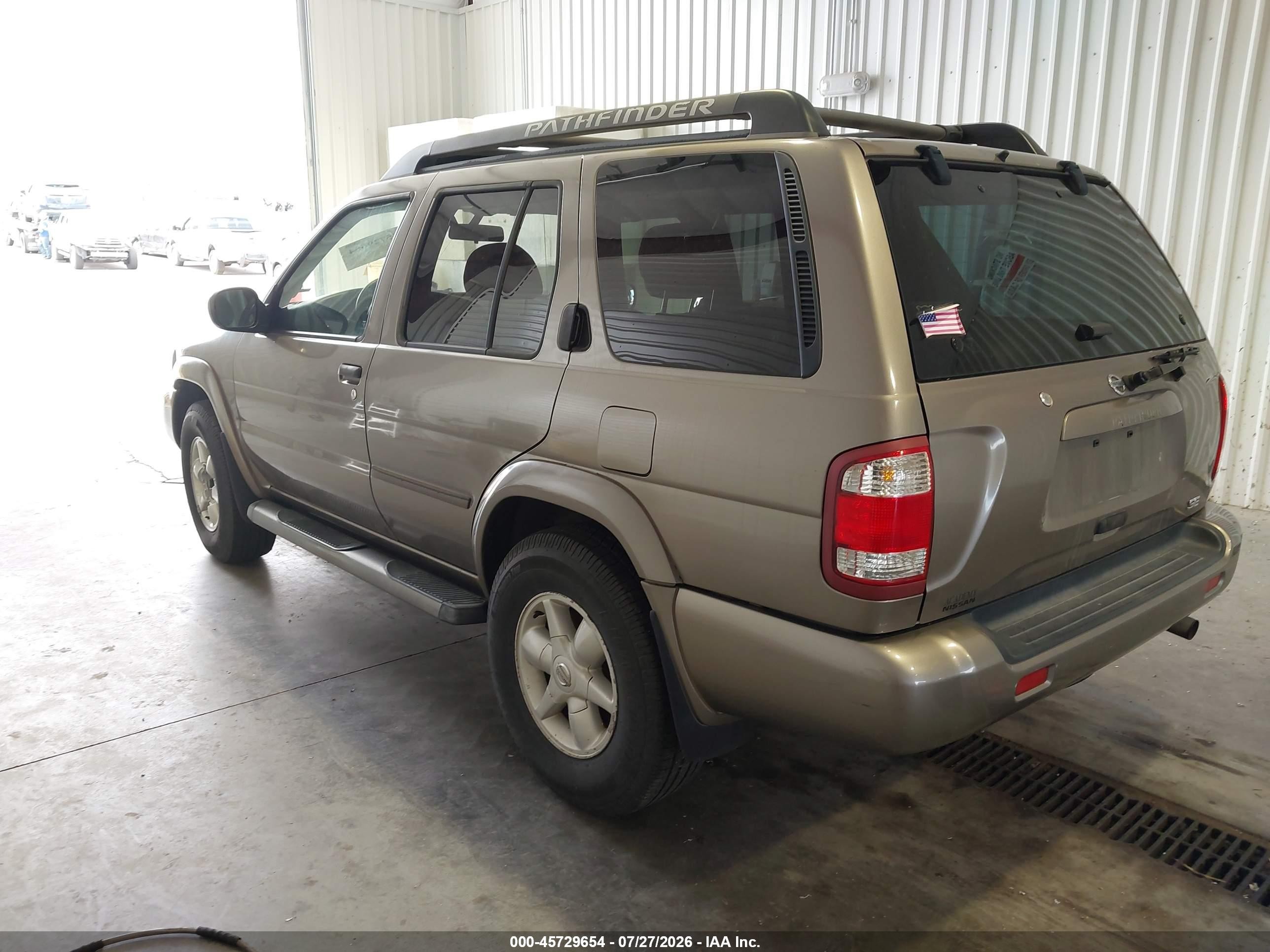 2002 Nissan Pathfinder Se Brown vin: JN8DR09YX2W712228