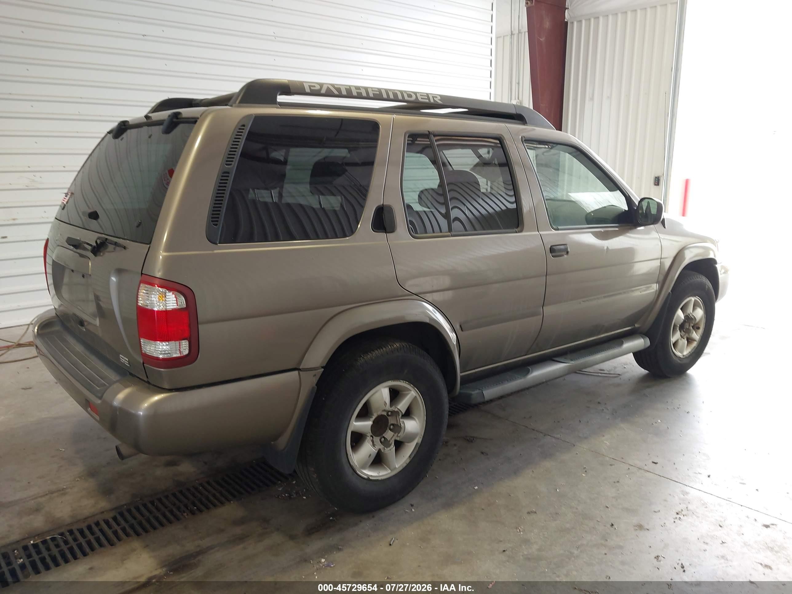 2002 Nissan Pathfinder Se Brown vin: JN8DR09YX2W712228