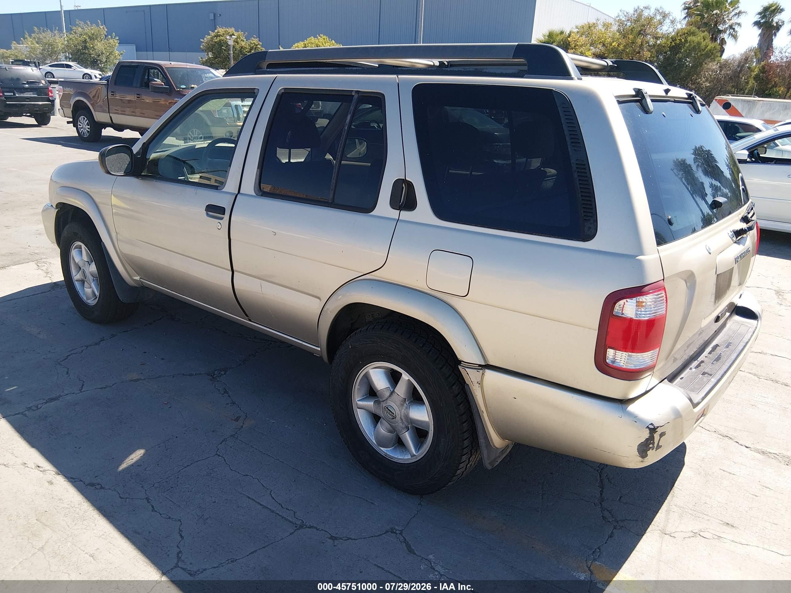 2002 Nissan Pathfinder Se Champagne vin: JN8DR09YX2W729479