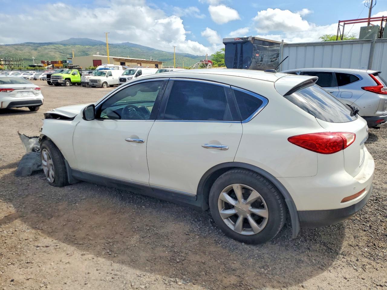 2008 Infiniti Ex35 White vin: JNKAJ09E28M303977