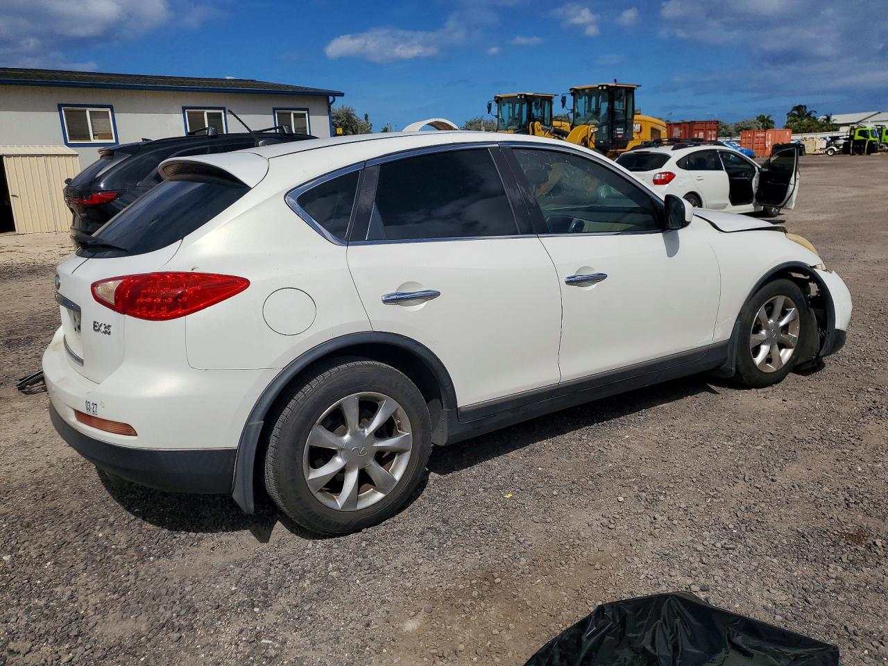 2008 Infiniti Ex35 White vin: JNKAJ09E28M303977