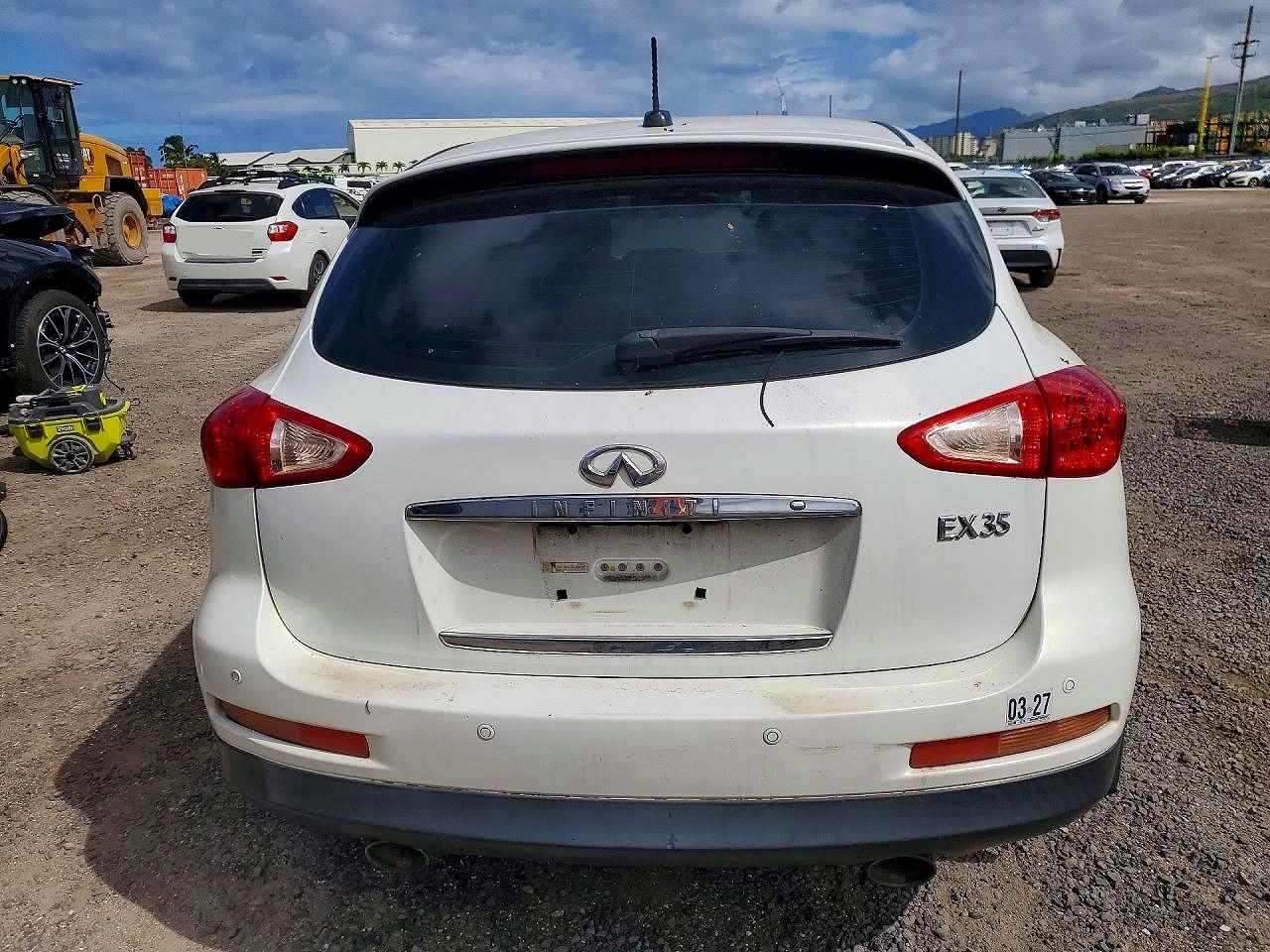 2008 Infiniti Ex35 White vin: JNKAJ09E28M303977