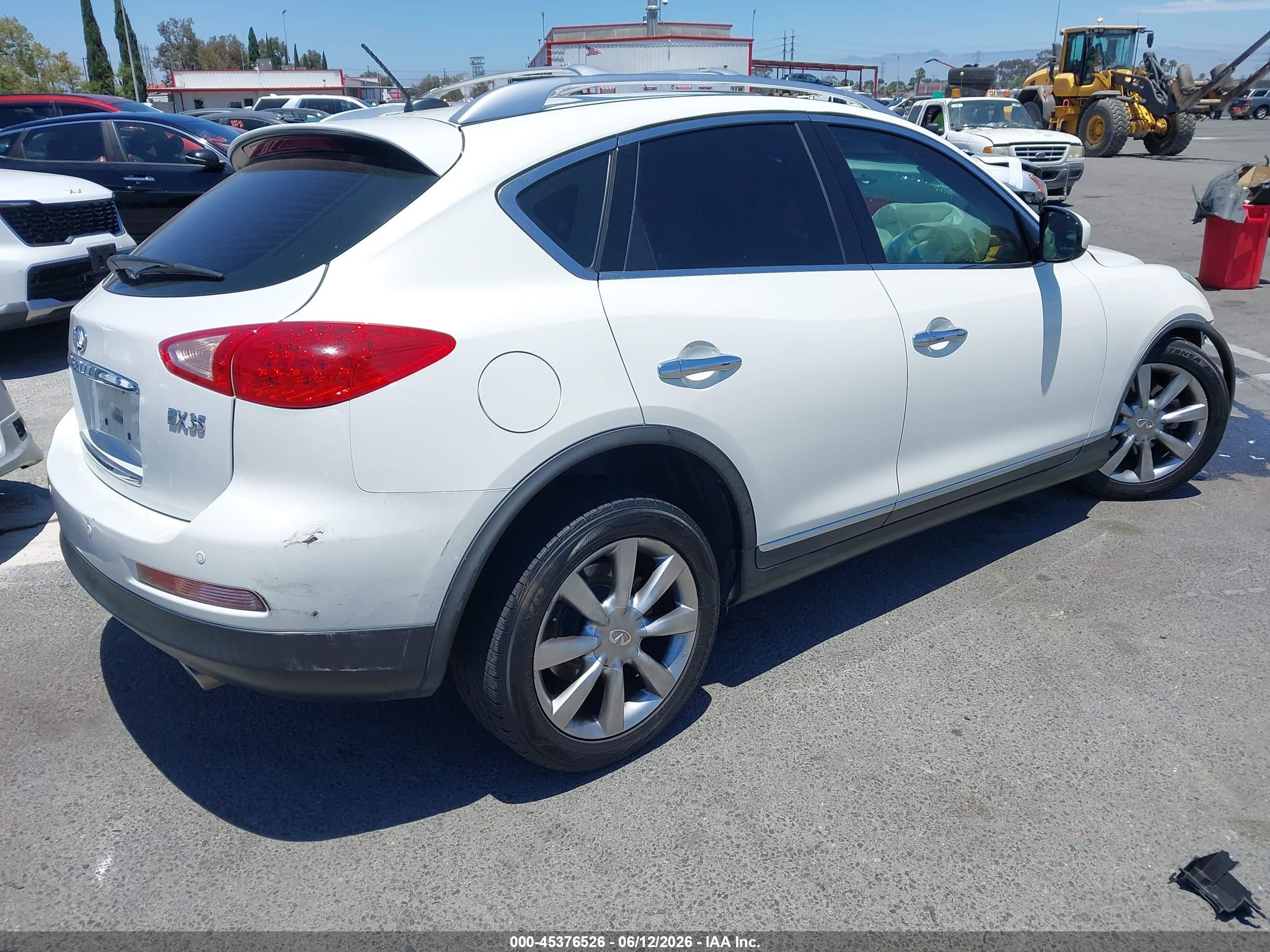 2008 Infiniti Ex35 Journey White vin: JNKAJ09E38M306662