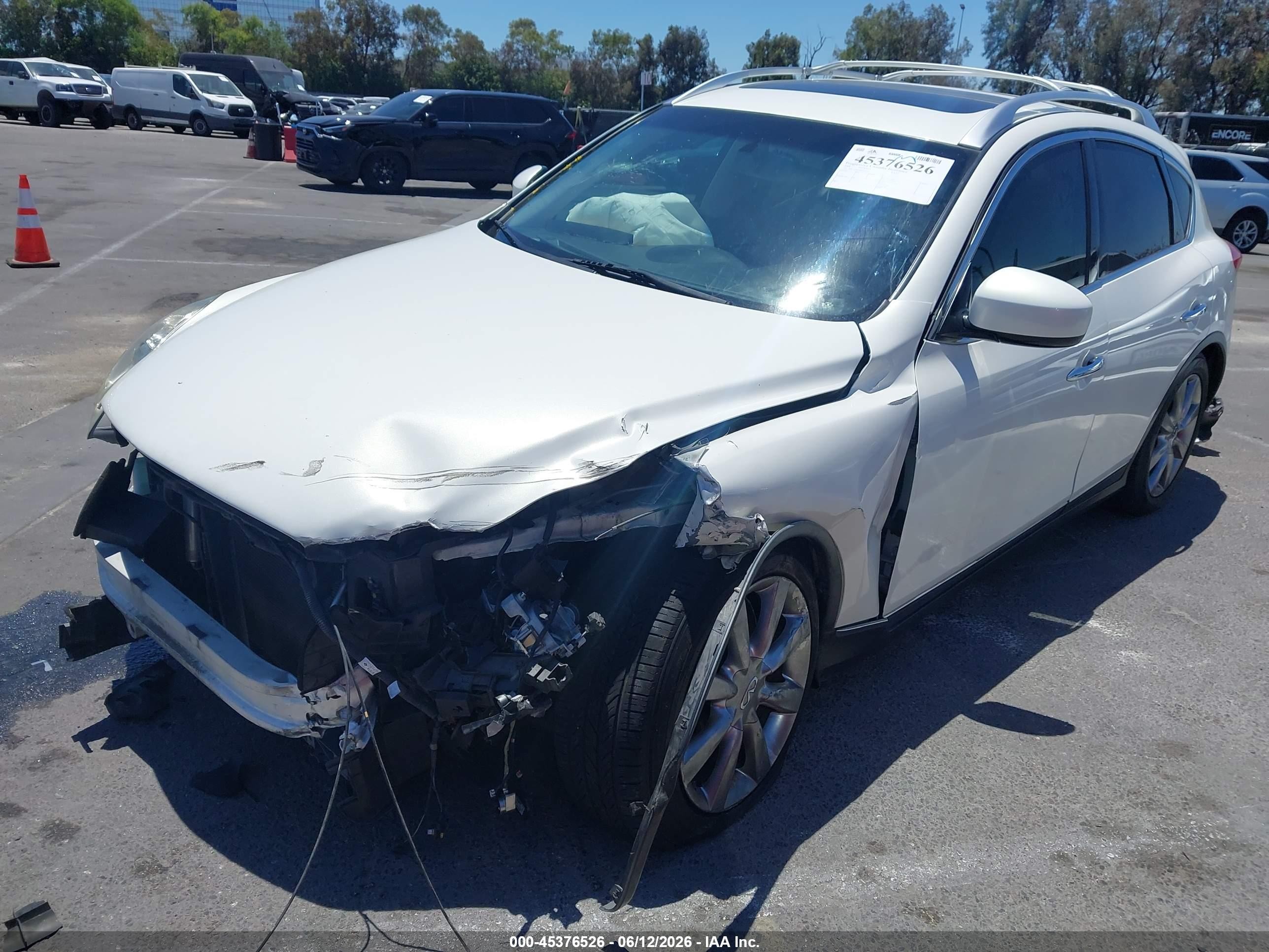 2008 Infiniti Ex35 Journey White vin: JNKAJ09E38M306662