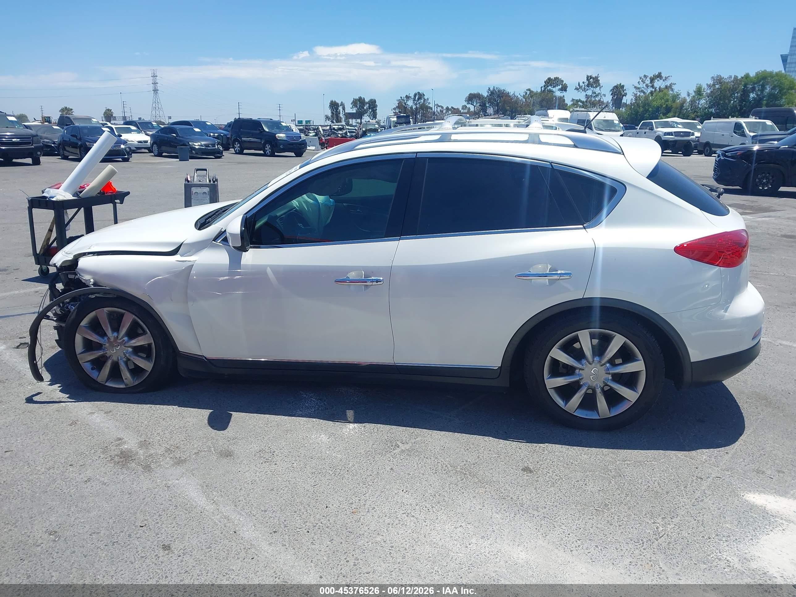 2008 Infiniti Ex35 Journey White vin: JNKAJ09E38M306662