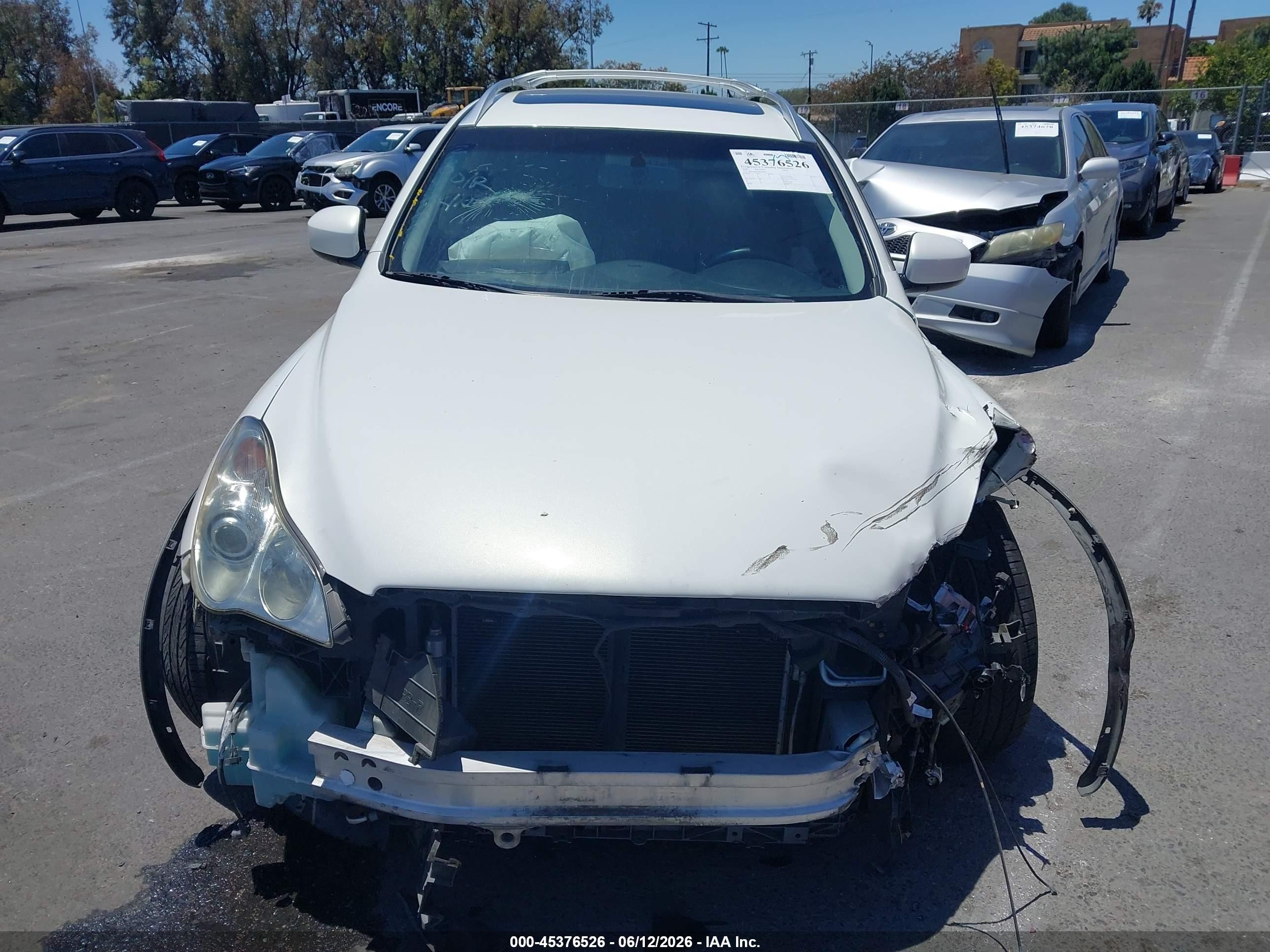 2008 Infiniti Ex35 Journey White vin: JNKAJ09E38M306662