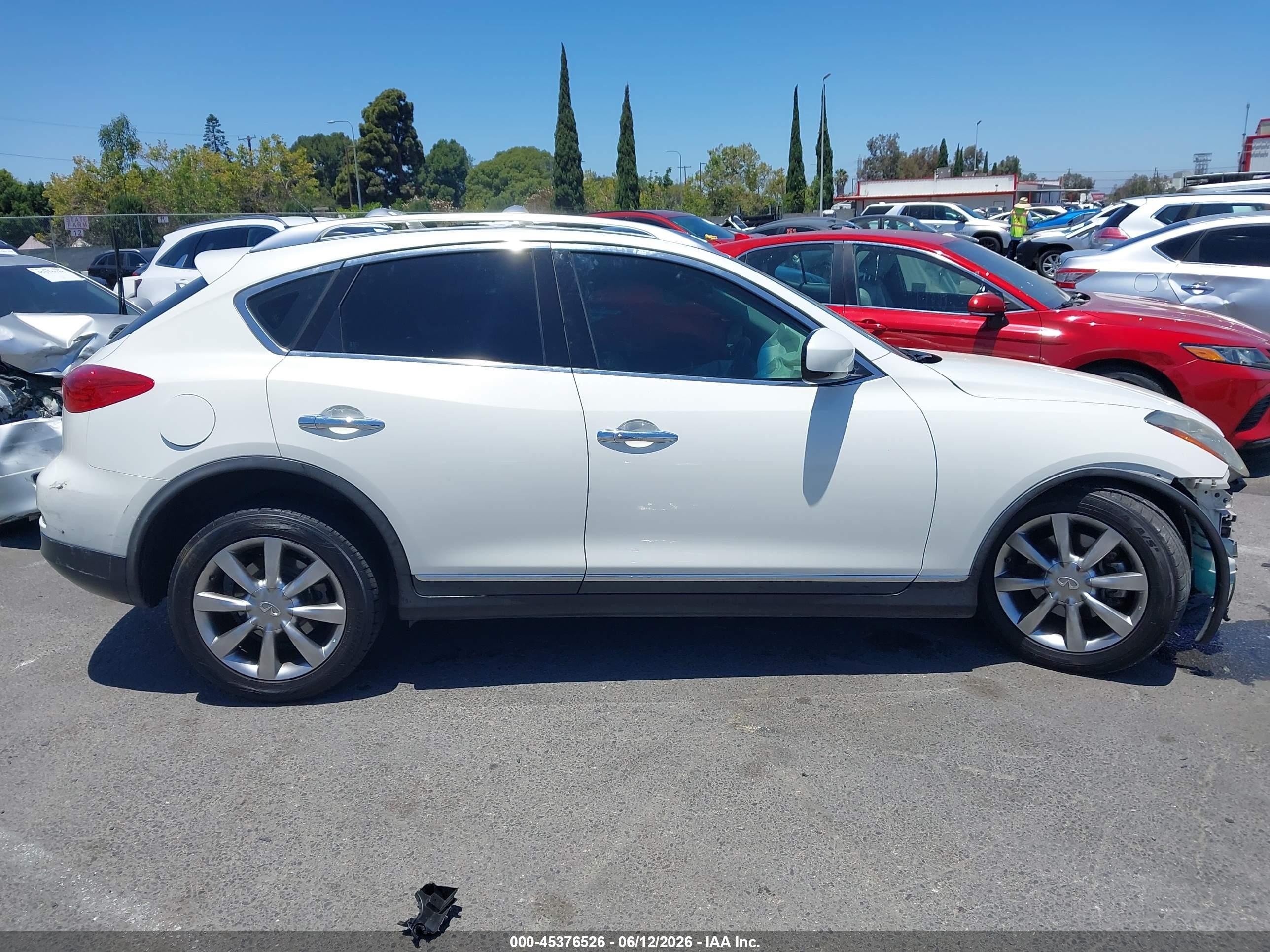 2008 Infiniti Ex35 Journey White vin: JNKAJ09E38M306662