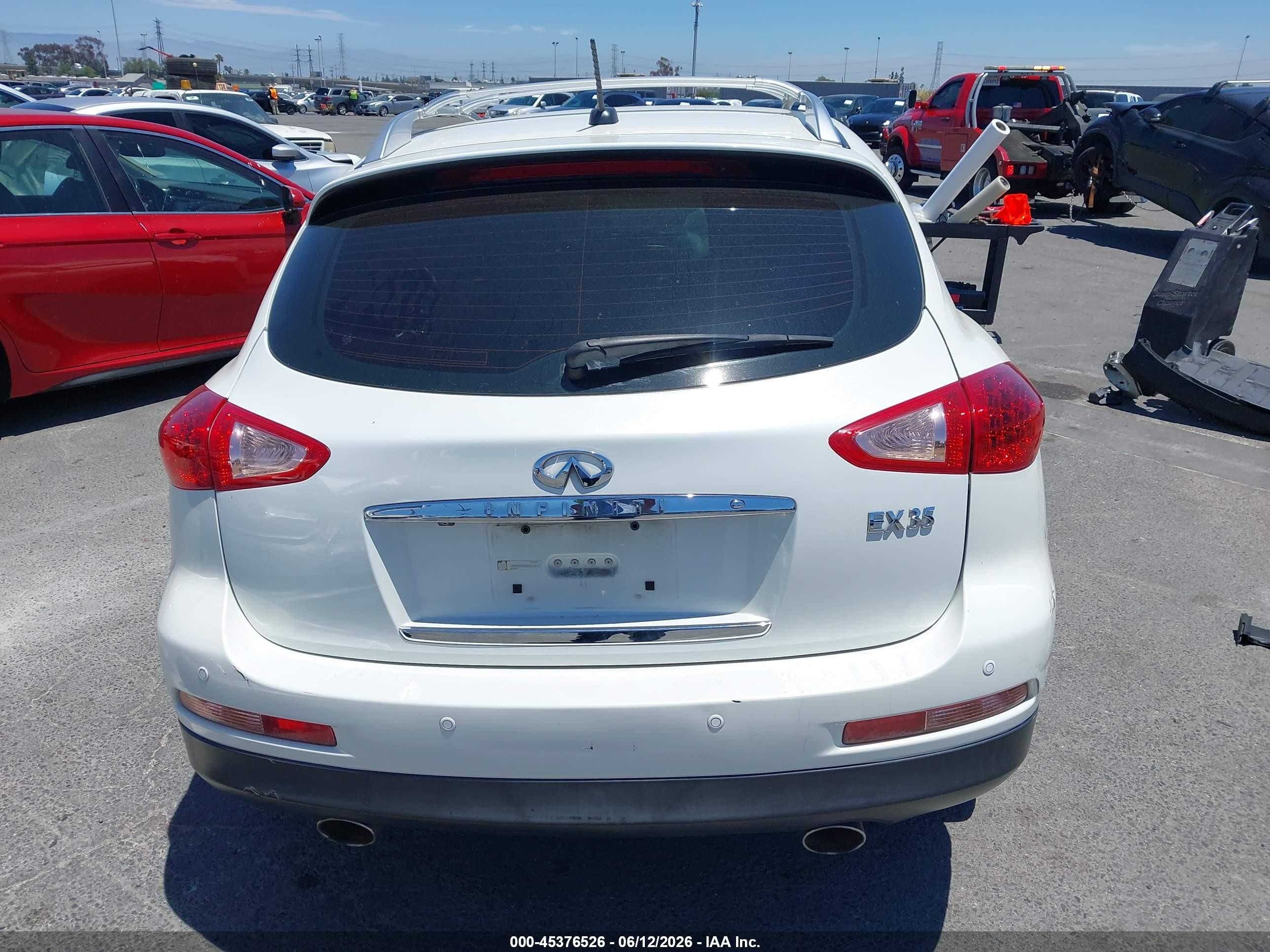 2008 Infiniti Ex35 Journey White vin: JNKAJ09E38M306662