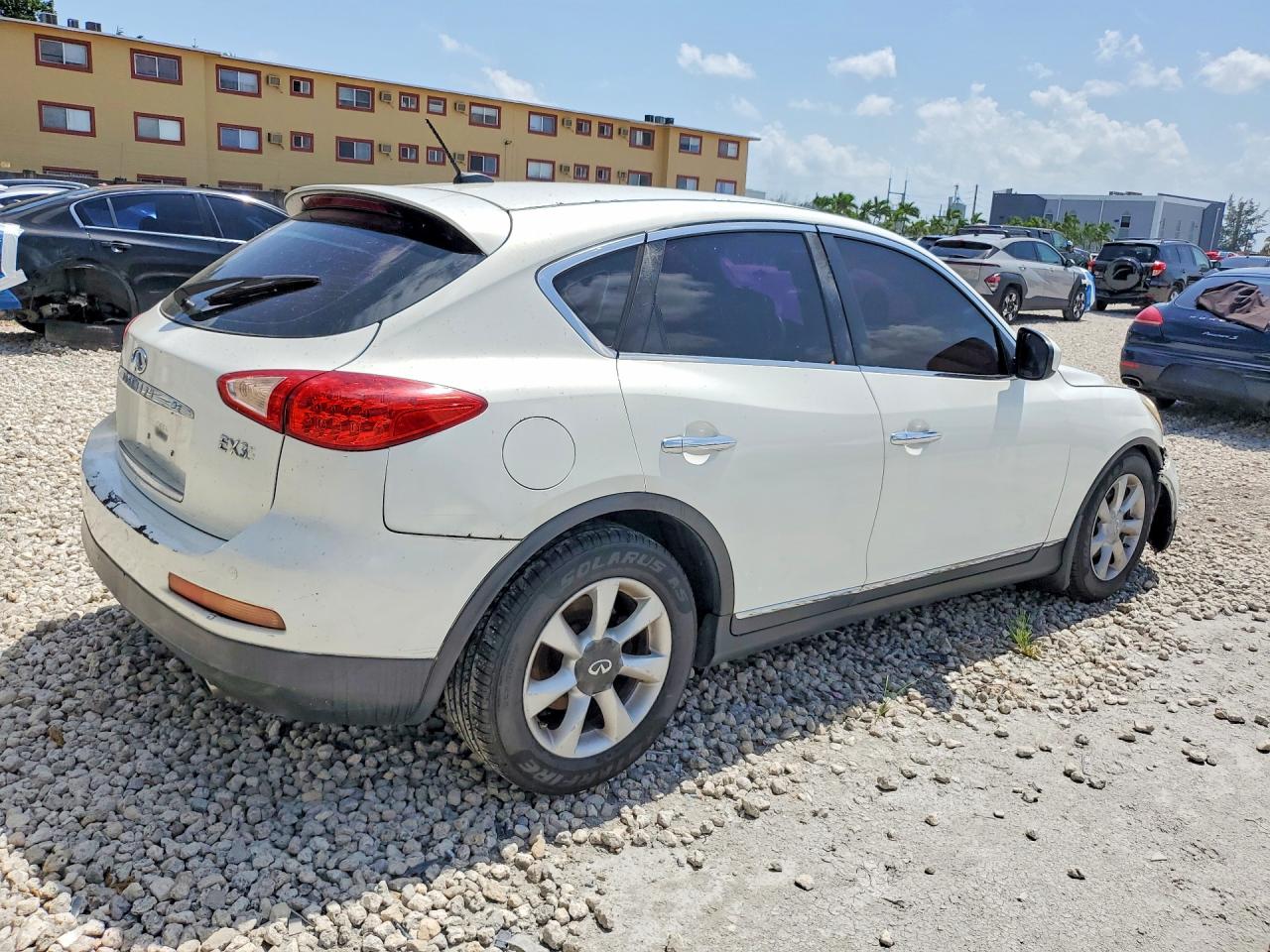 2008 Infiniti Ex35 Base White vin: JNKAJ09E48M302653