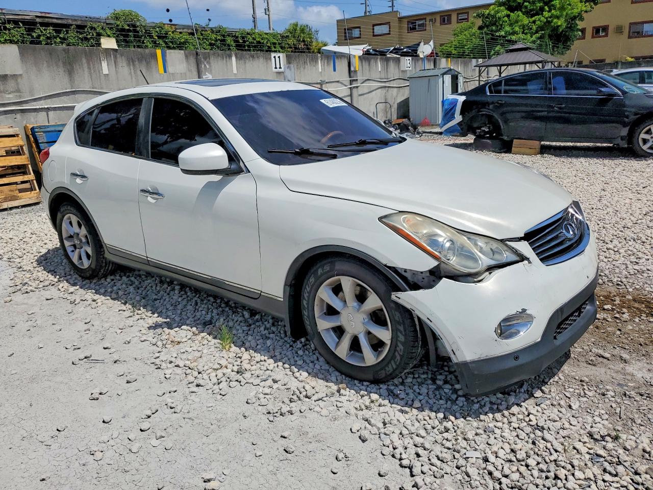 2008 Infiniti Ex35 Base White vin: JNKAJ09E48M302653