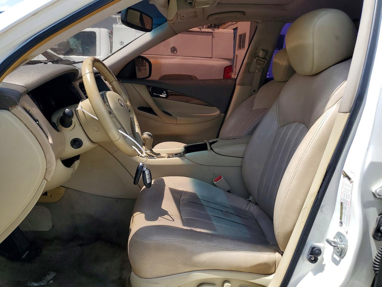 2008 Infiniti Ex35 Base White vin: JNKAJ09E48M302653