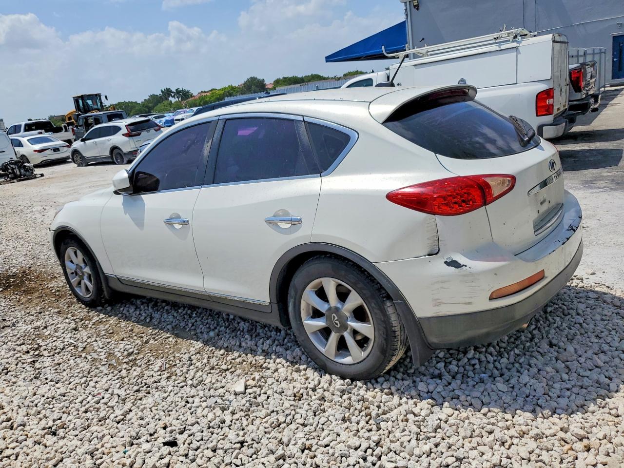 2008 Infiniti Ex35 Base White vin: JNKAJ09E48M302653