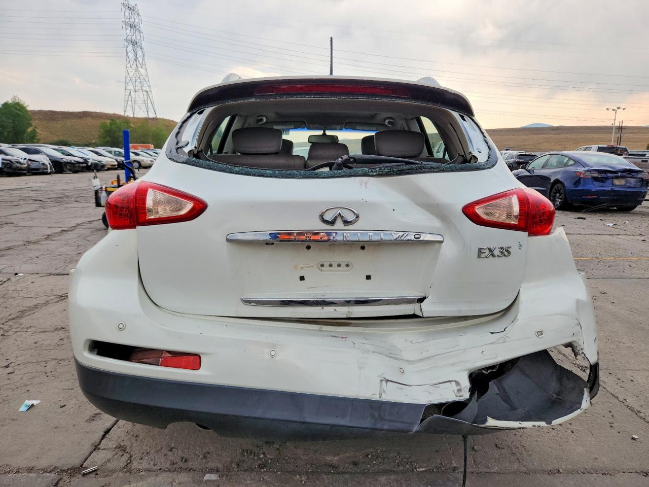 2008 Infiniti Ex35 Base White vin: JNKAJ09E88M300209