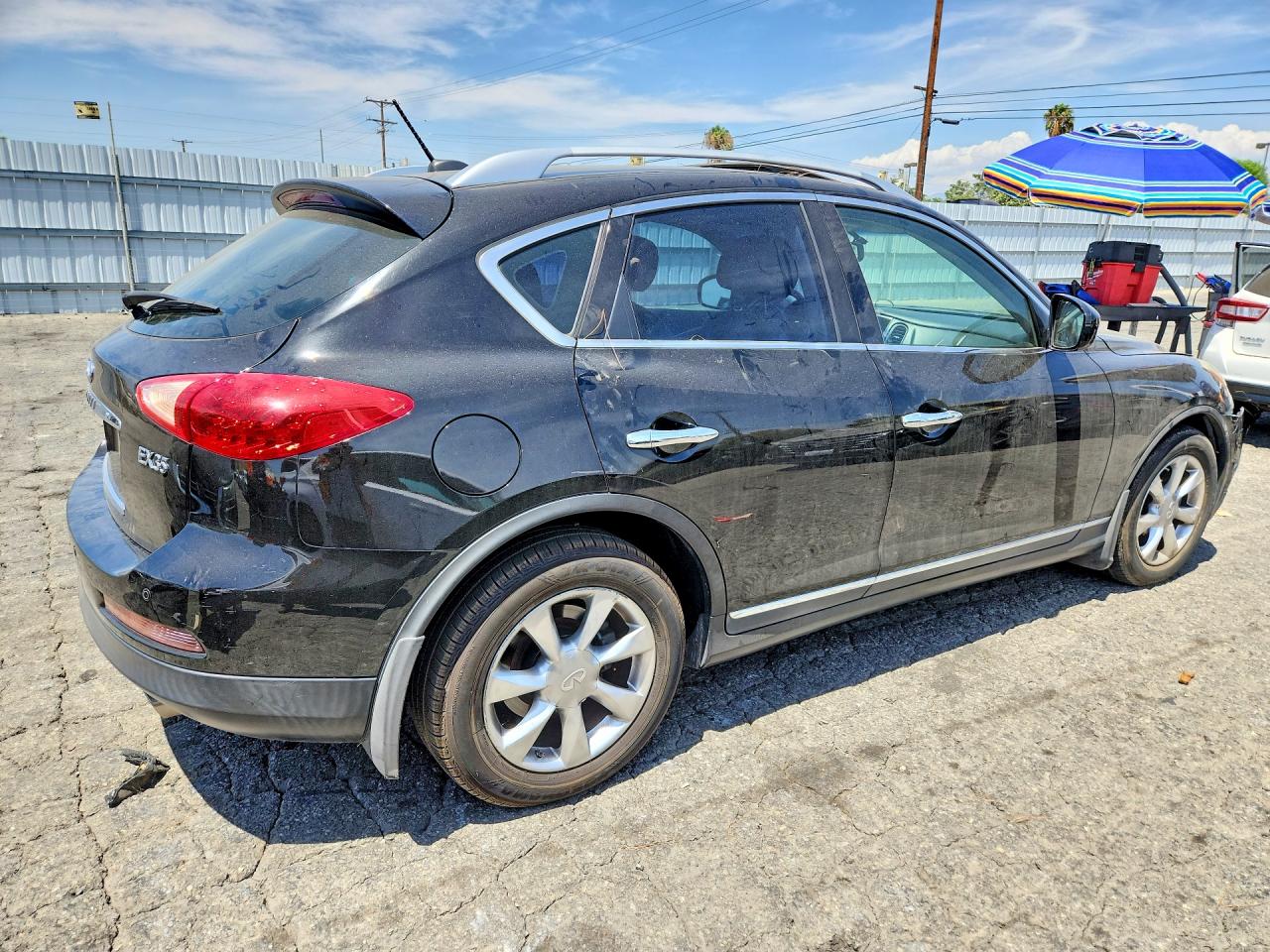 2008 Infiniti Ex35 Base Black vin: JNKAJ09E98M304396
