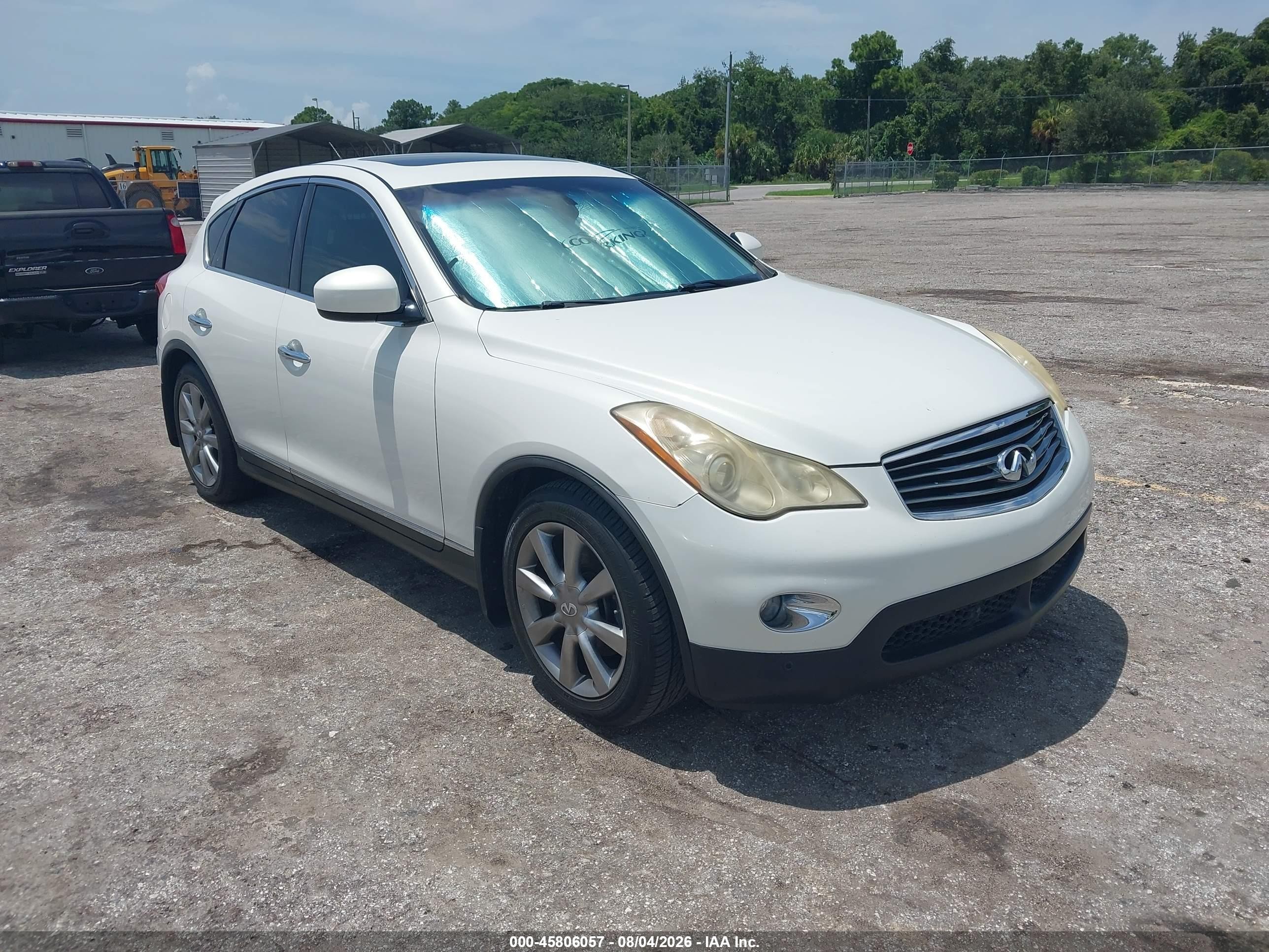 2008 Infiniti Ex35 Journey White vin: JNKAJ09EX8M301717