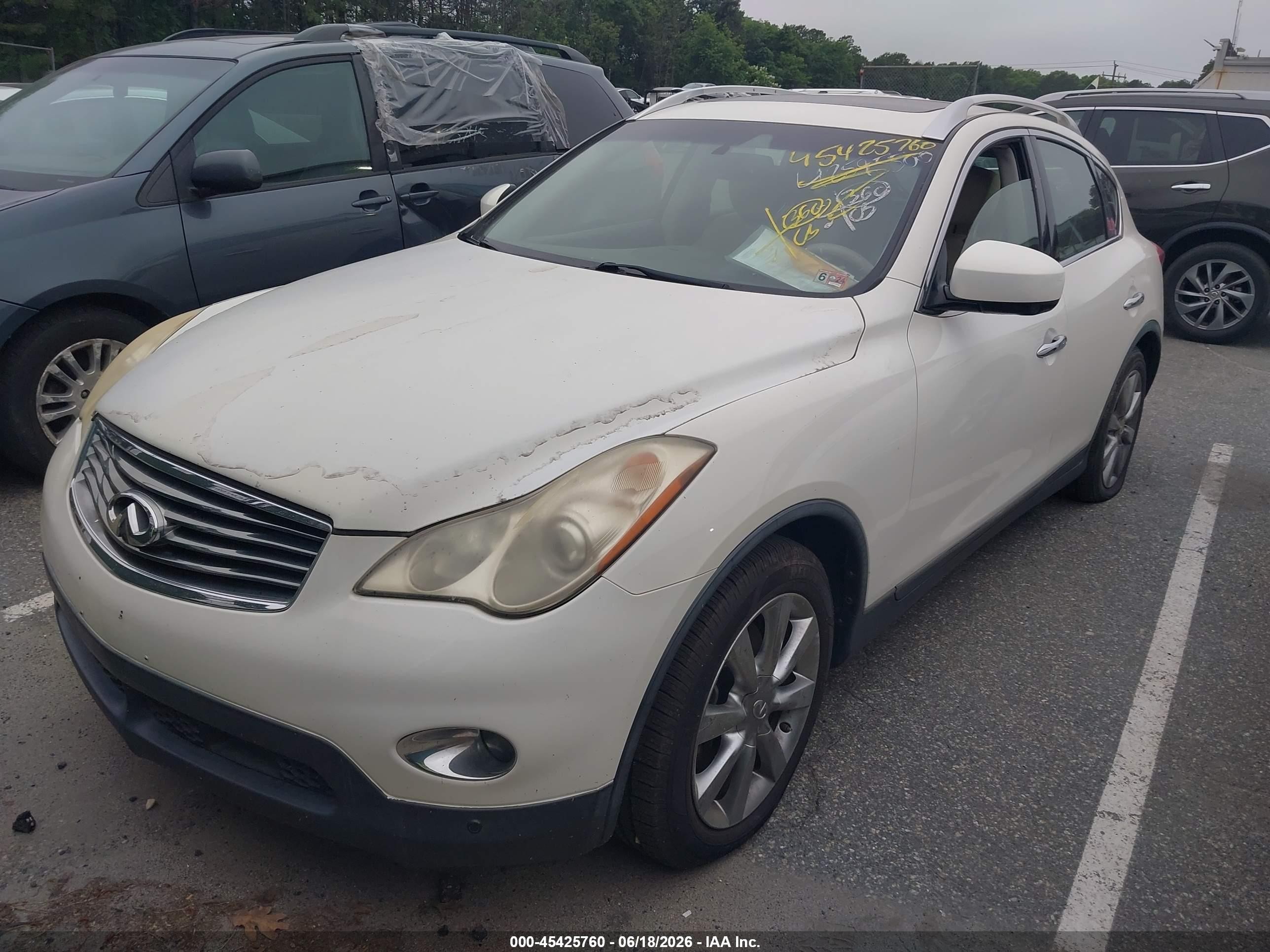 2008 Infiniti Ex35 Journey White vin: JNKAJ09F08M356265