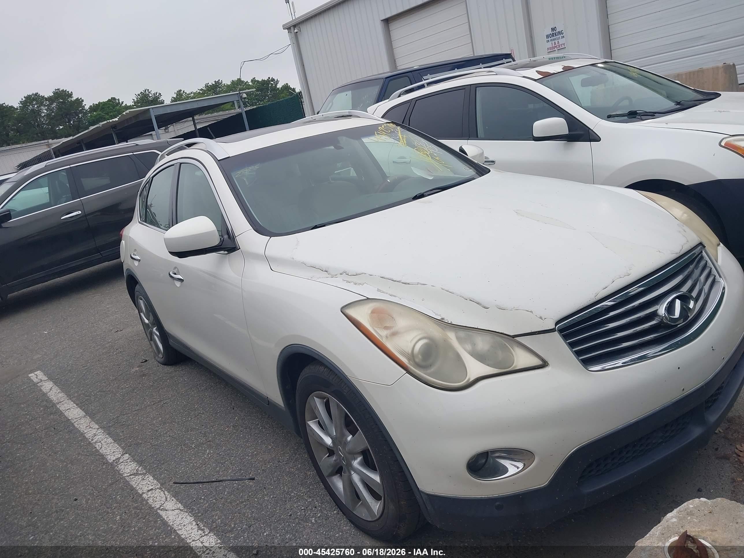 2008 Infiniti Ex35 Journey White vin: JNKAJ09F08M356265