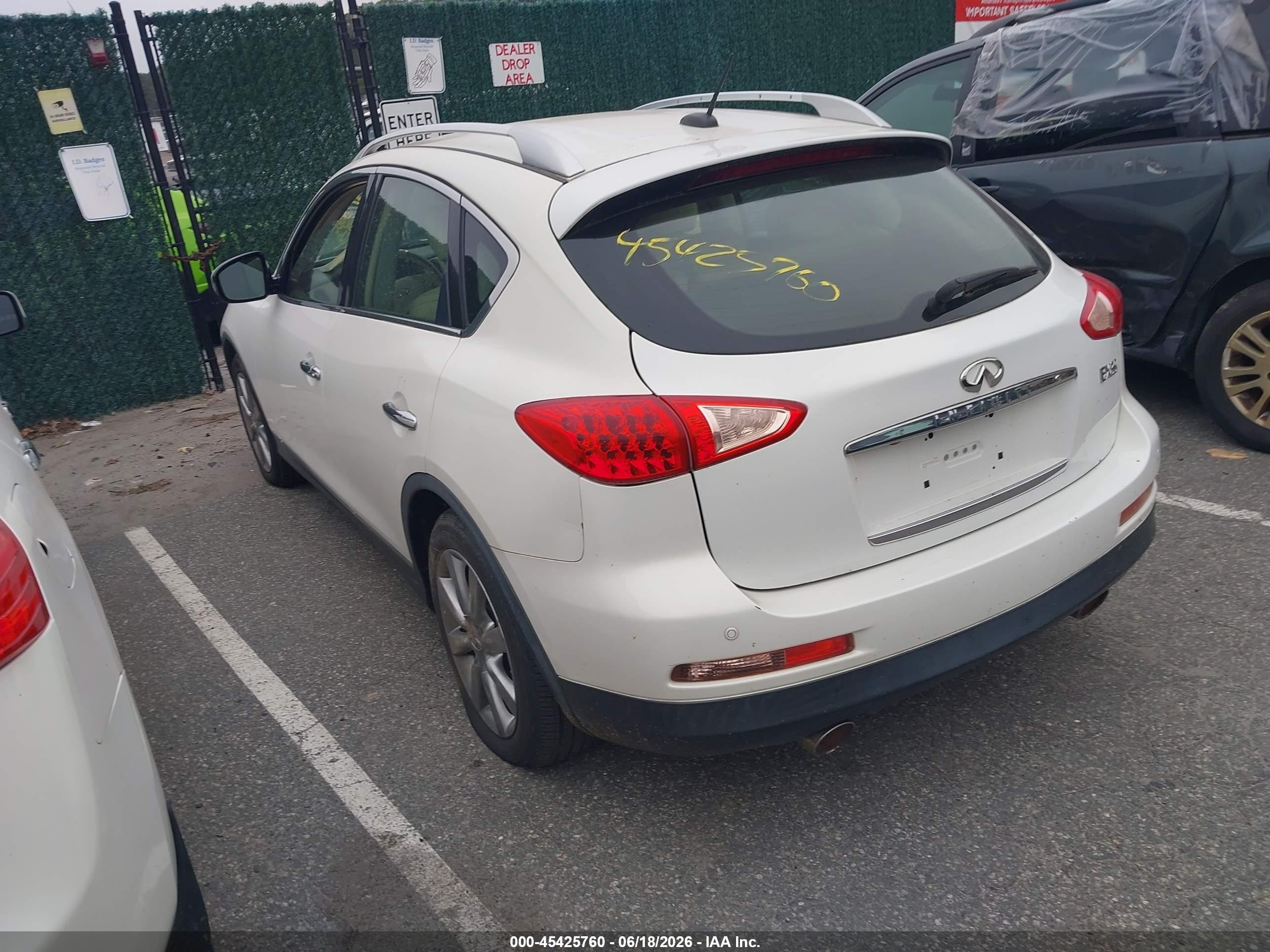 2008 Infiniti Ex35 Journey White vin: JNKAJ09F08M356265