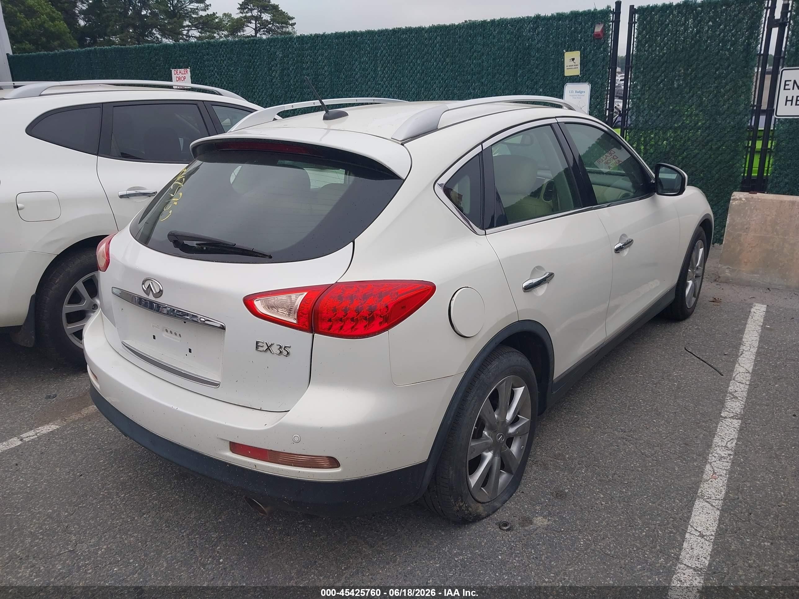 2008 Infiniti Ex35 Journey White vin: JNKAJ09F08M356265
