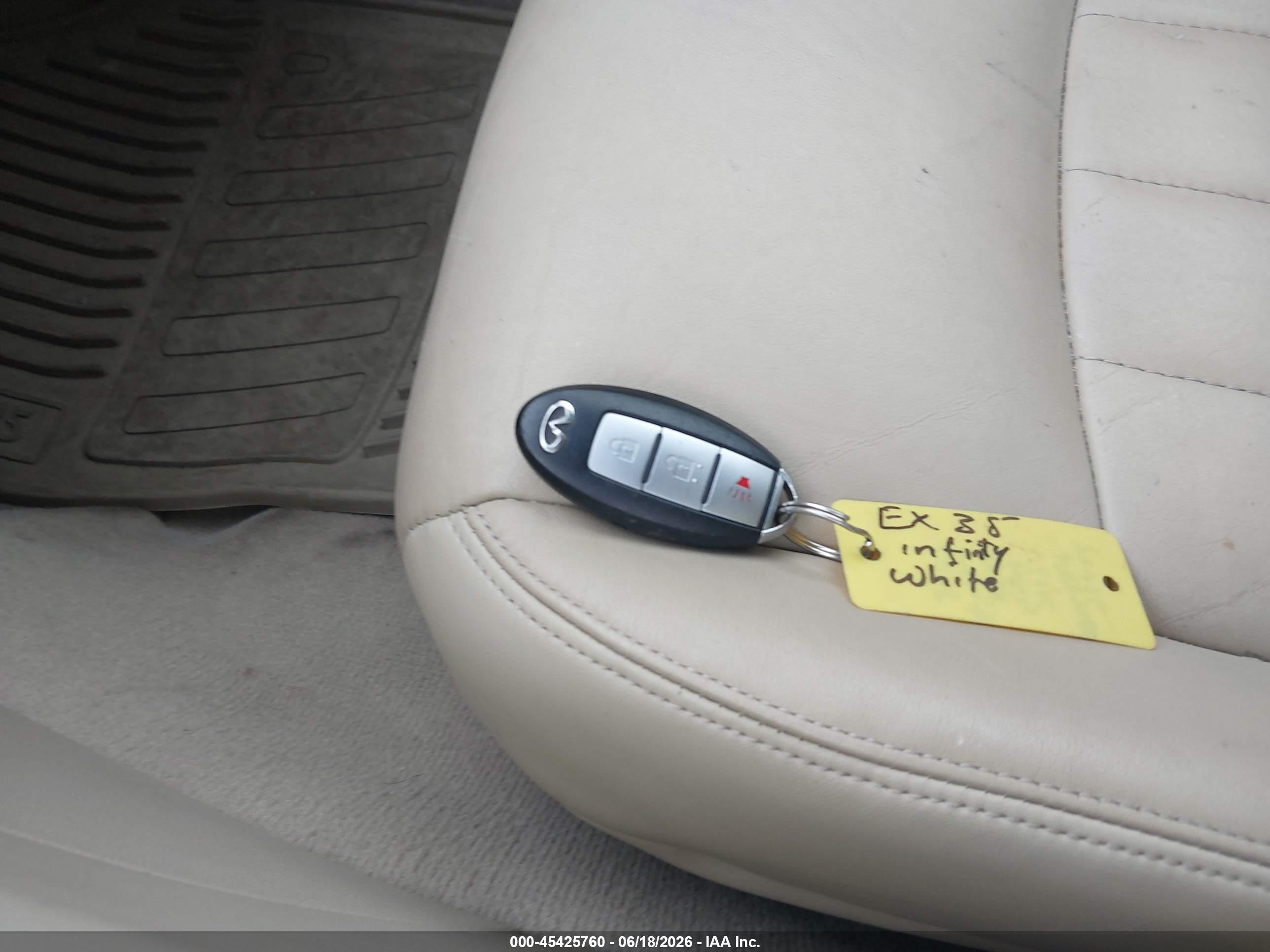 2008 Infiniti Ex35 Journey White vin: JNKAJ09F08M356265