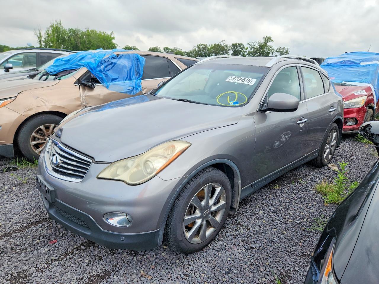2008 Infiniti Ex35 Base Gray vin: JNKAJ09F18M359840