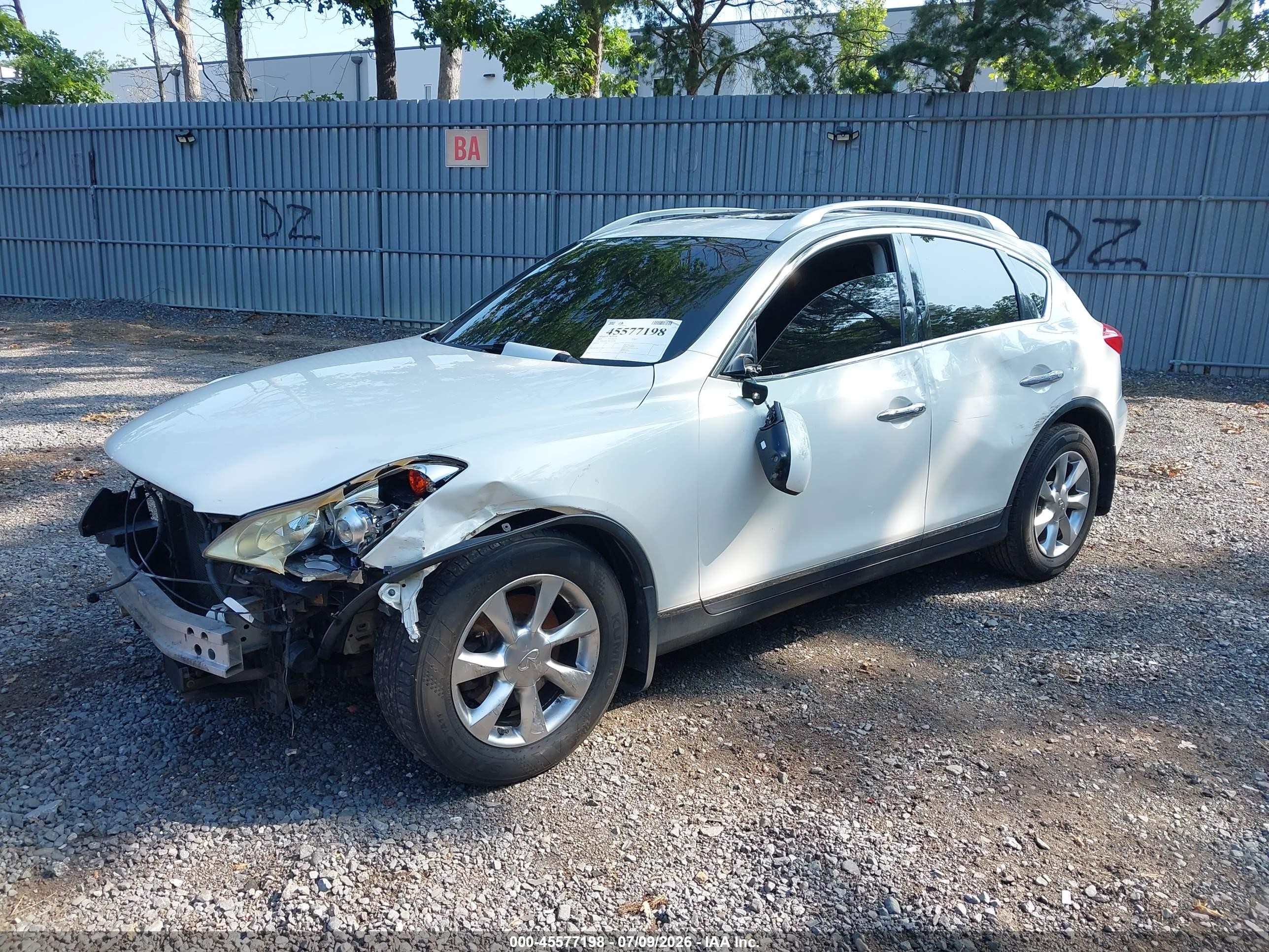 2008 Infiniti Ex35 Journey White vin: JNKAJ09F38M356308
