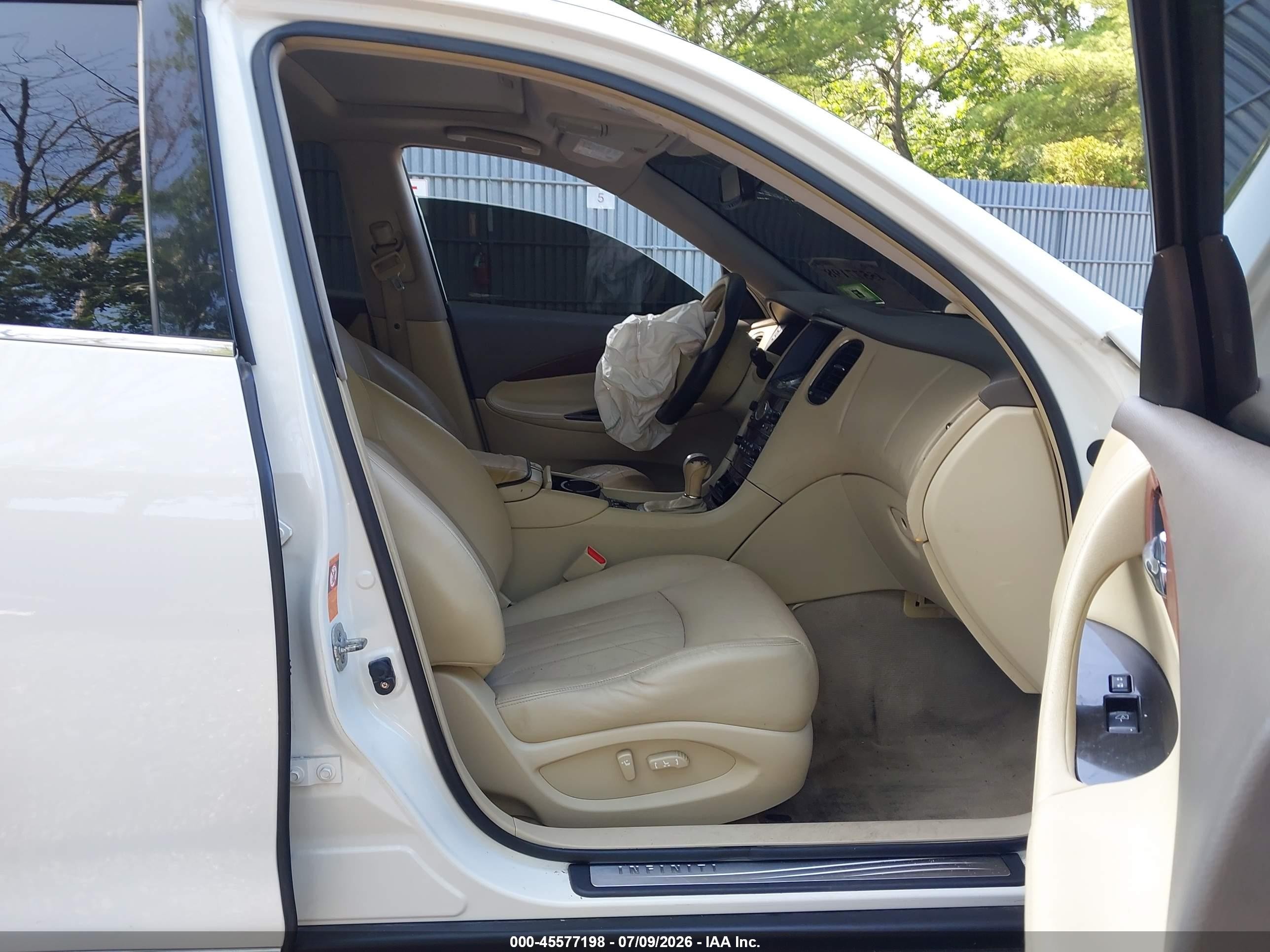 2008 Infiniti Ex35 Journey White vin: JNKAJ09F38M356308