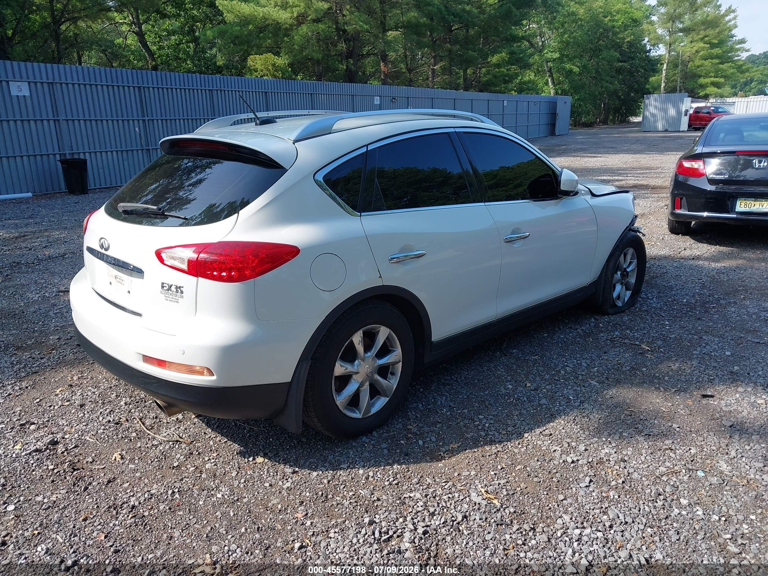 2008 Infiniti Ex35 Journey White vin: JNKAJ09F38M356308