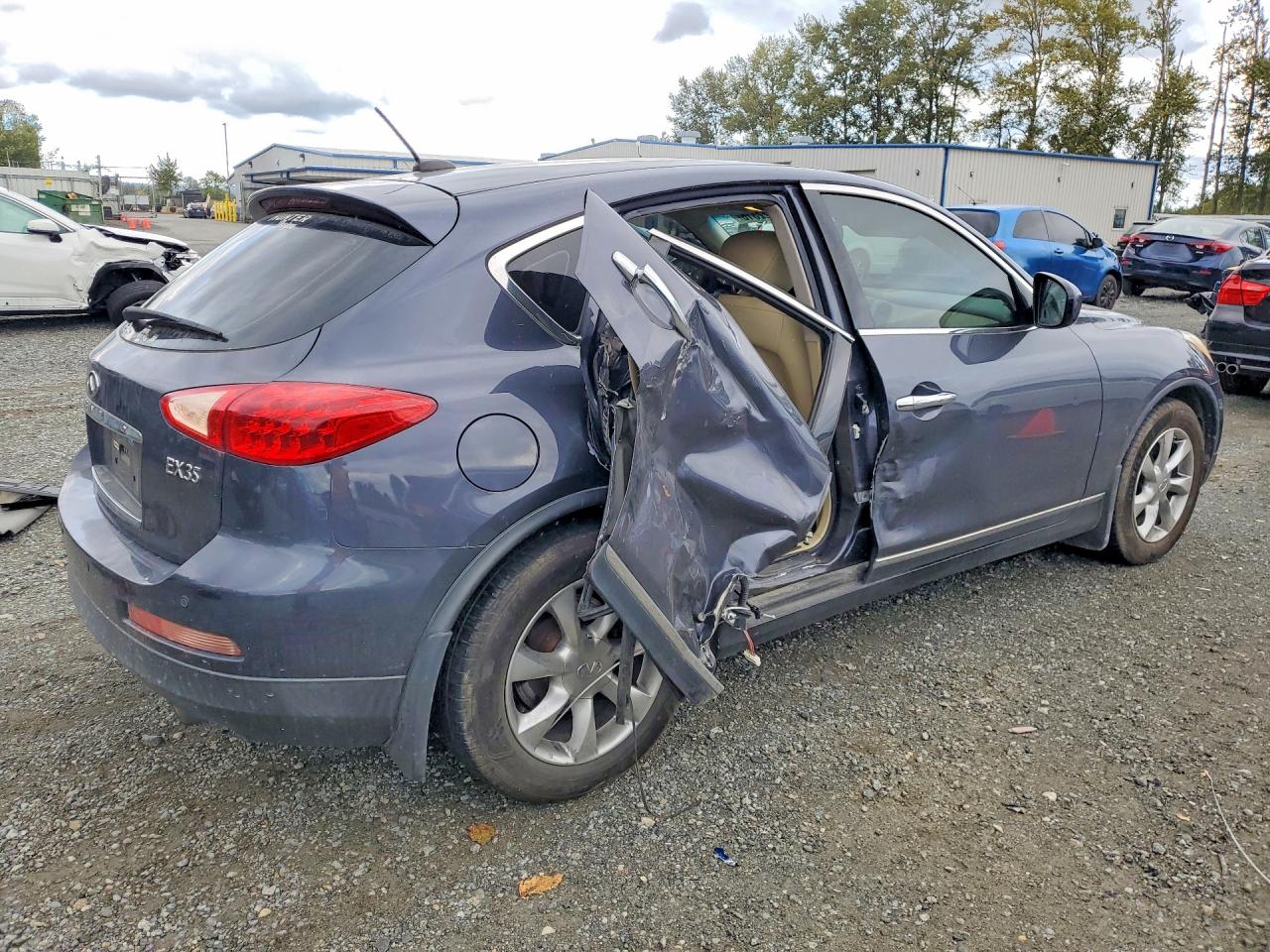 2008 Infiniti Ex35 Base Blue vin: JNKAJ09FX8M354734